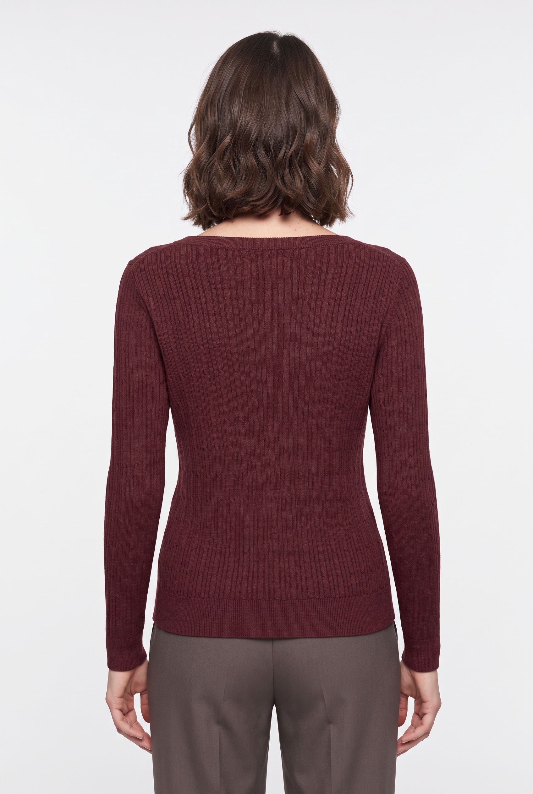 Gant Pull col V »MINI CABLE V-NECK« mit Kaschmiranteil