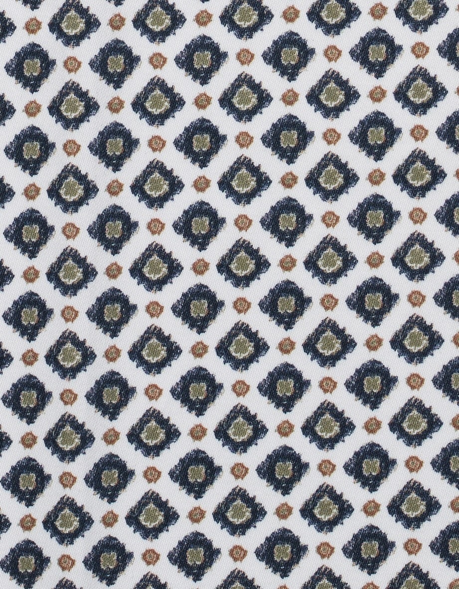 bugatti Langarmhemd »Modern Fit« mit Rauten-Muster und Easy-Care Funktion