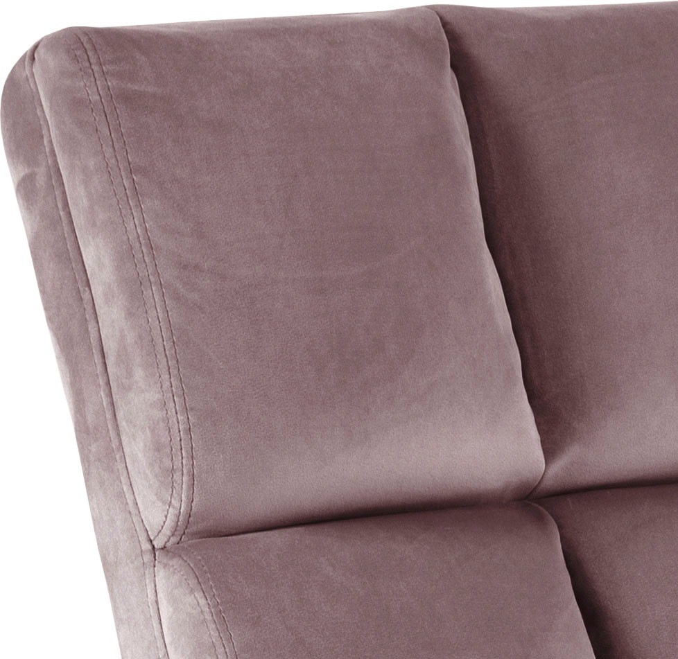 ACTONA GROUP Fauteuil lounge 1,  velours de coton et coutures carrées, différentes variantes