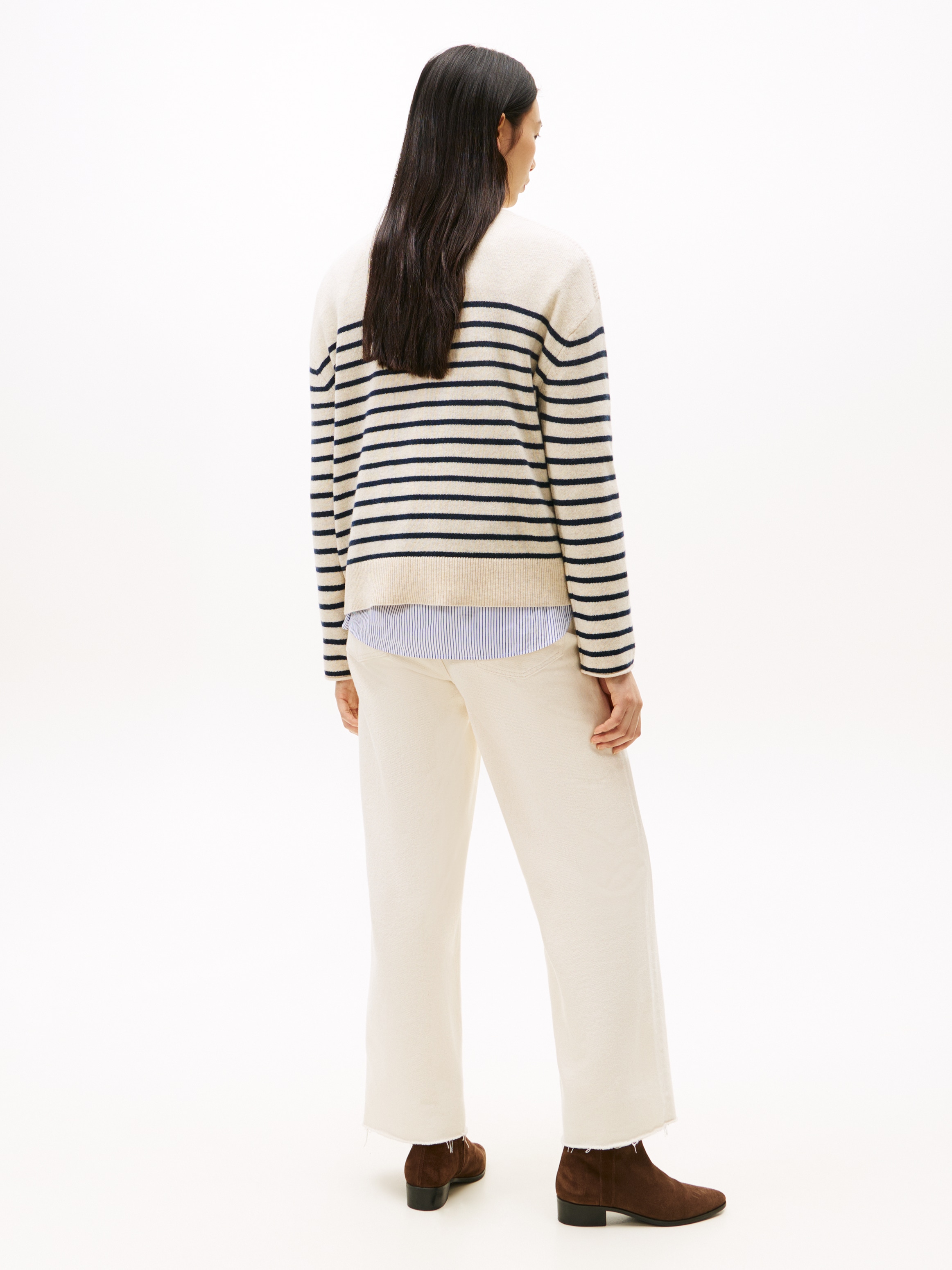 Tommy Hilfiger Pull en tricot »SOFT WOOL RLXD C-NK LS SWT« aus reiner Wolle