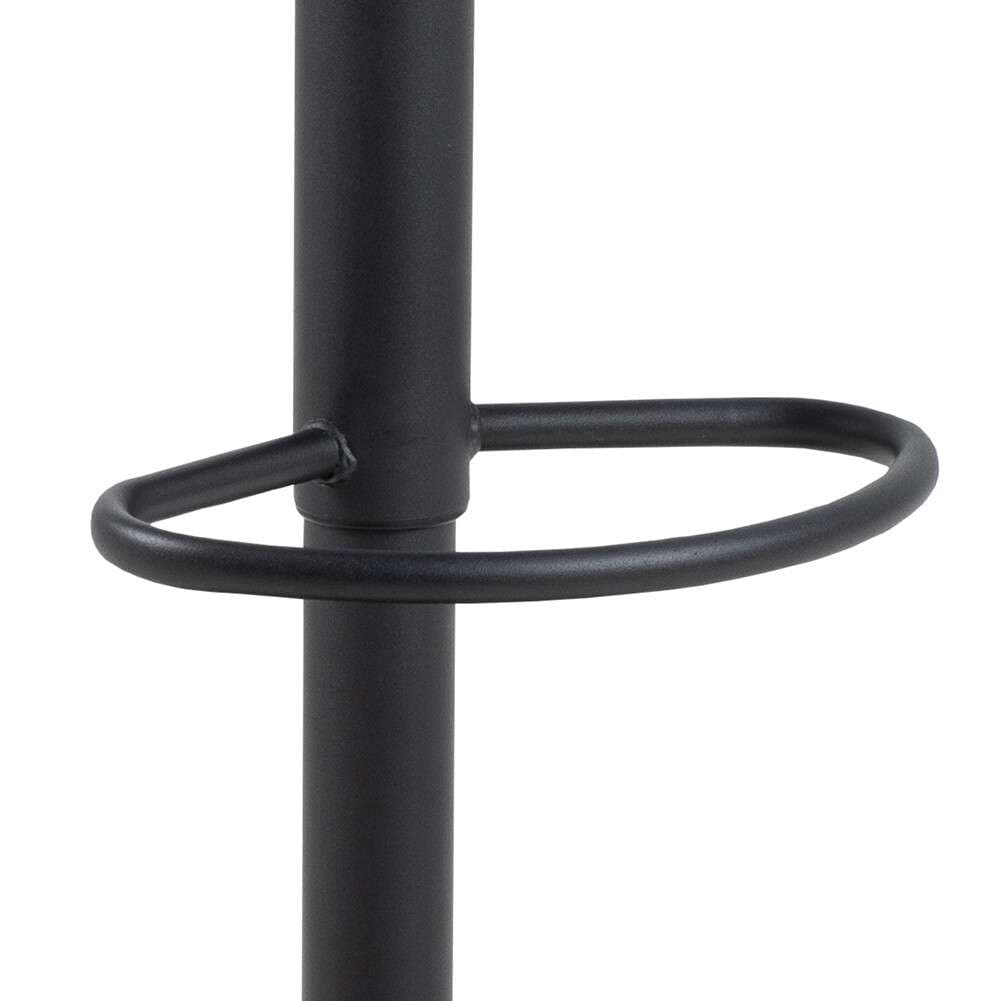 ACTONA GROUP Tabouret de bar »Flynn Barstuhl, Höhenverstellbar,« rembourré, pied trompette noir, vérin à gaz, pivotant, lot de 2