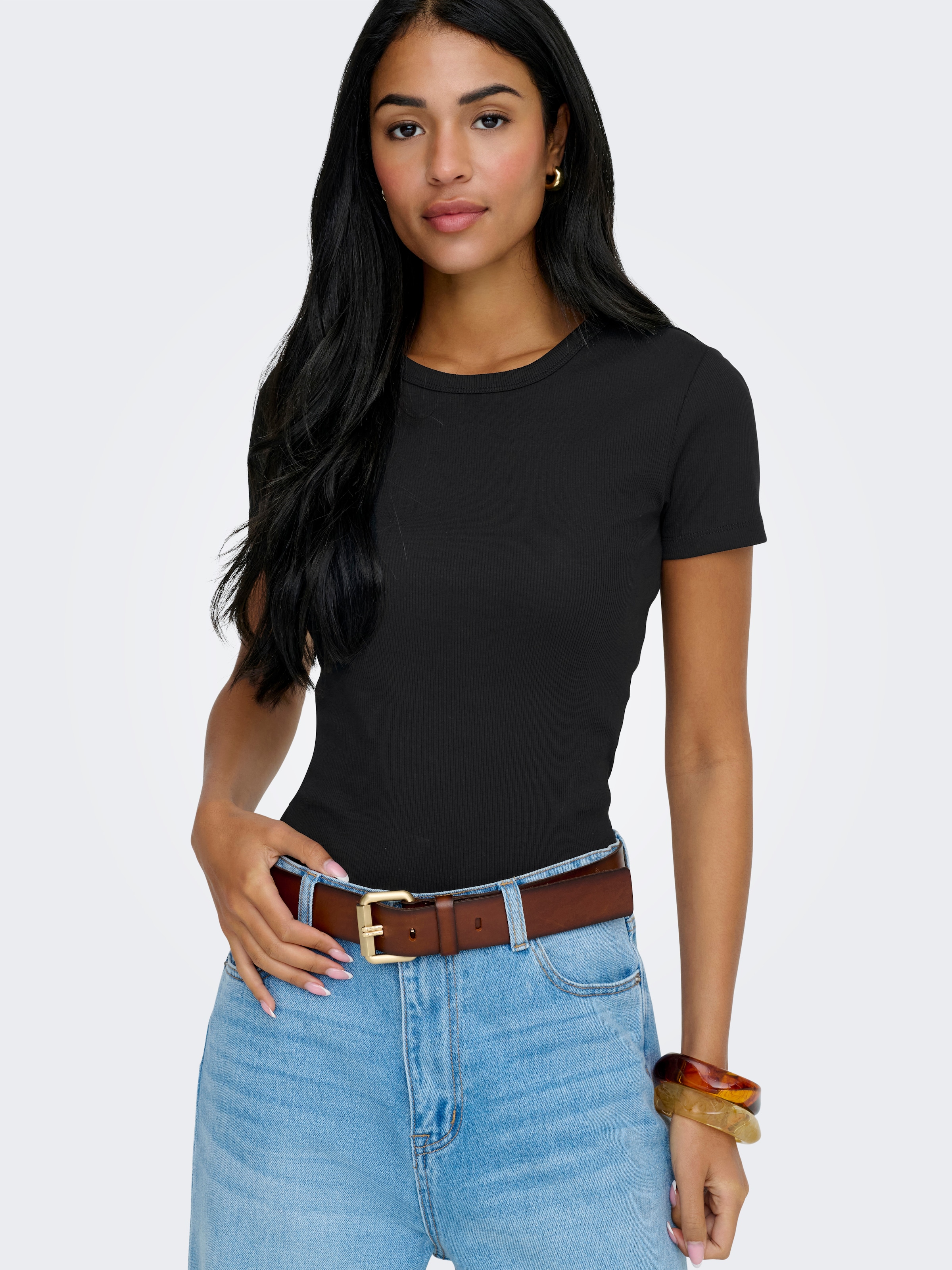 ONLY Kurzarmshirt »ONLVAL LIFE S/S O-NECK TOP JRS«