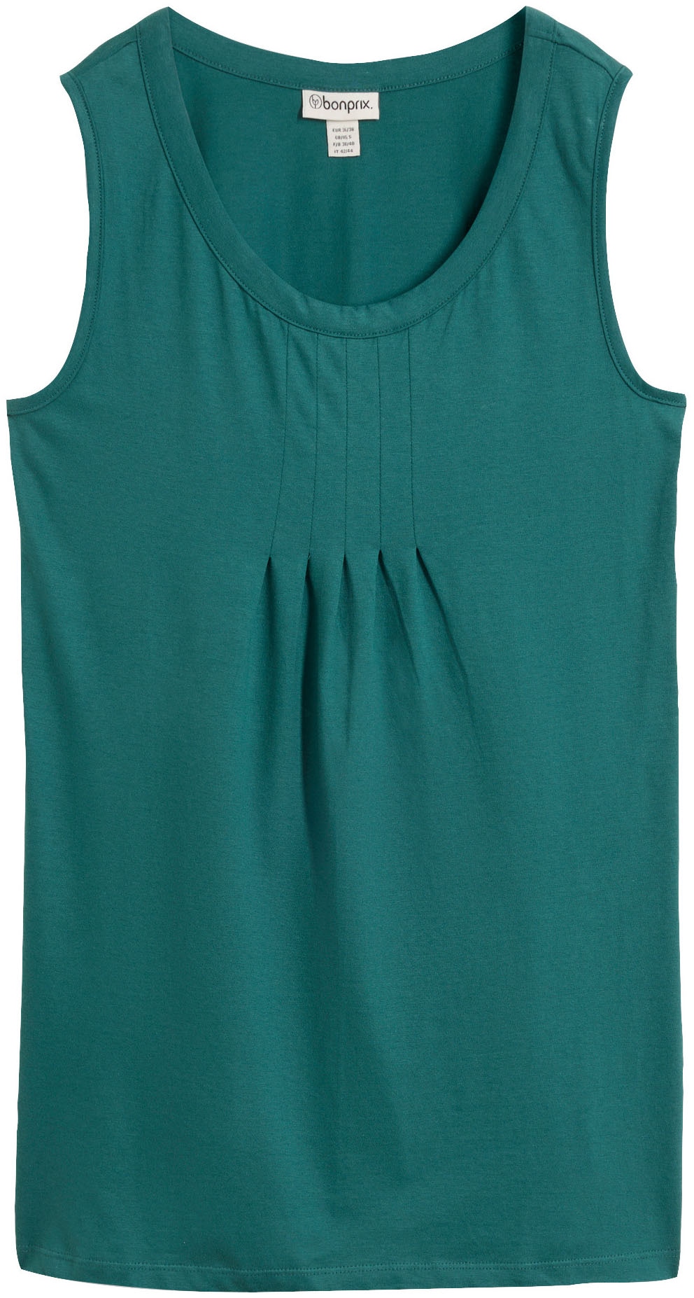 bonprix Top long »Long-Top« avec détail élégant plissé, coupe ample, coton pur