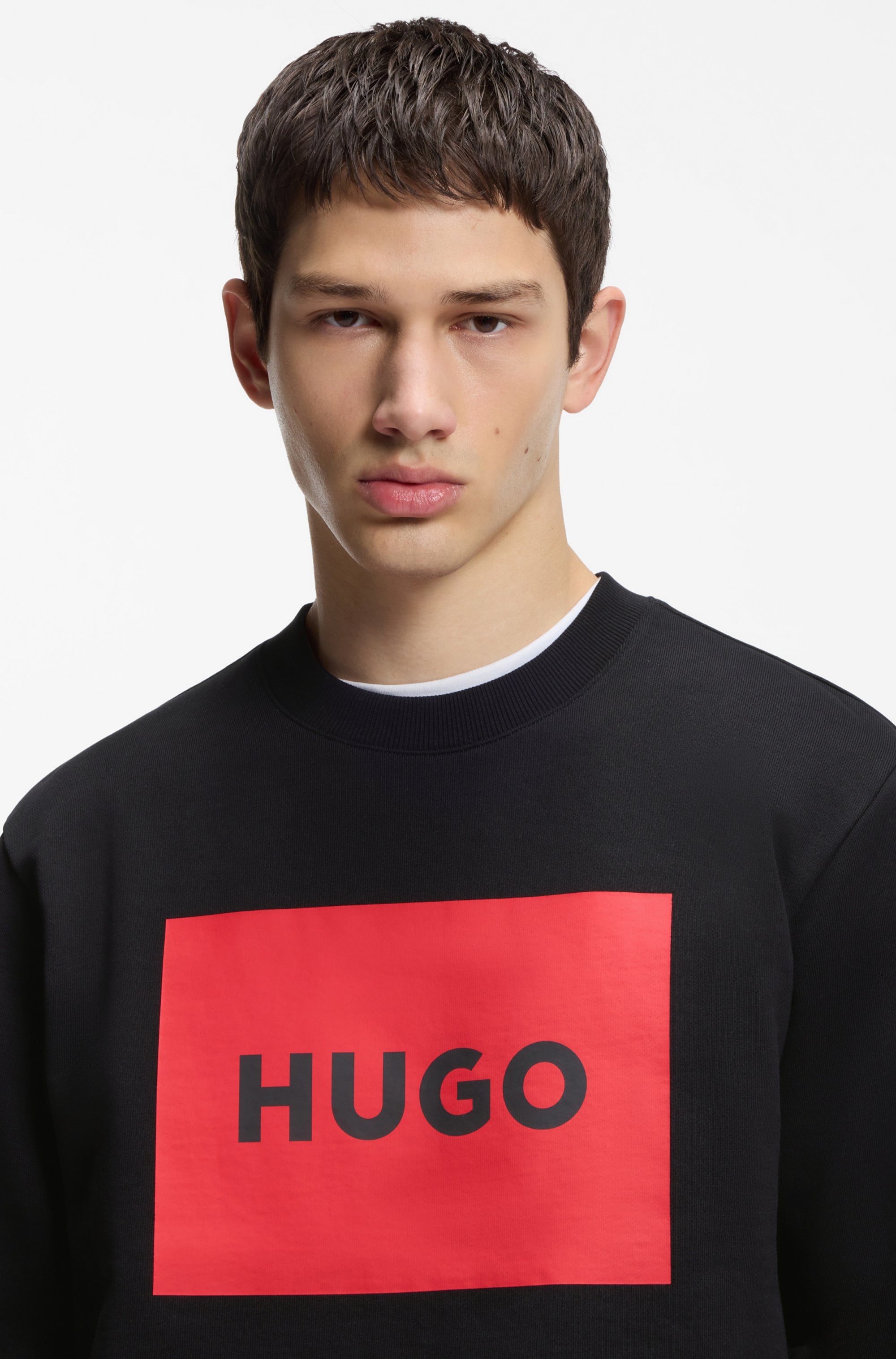 HUGO Sweatshirt »Duragol«, Rundhalsausschnitt, Regular Fit, grosser Logo-Druck
