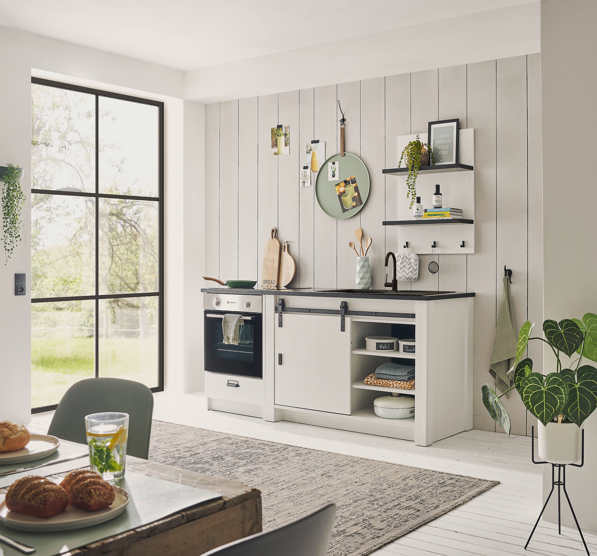 Home affaire Kitchenette »Sherwood« Breite 196 cm, mit Herdumbauschrank, ohne E-Geräte