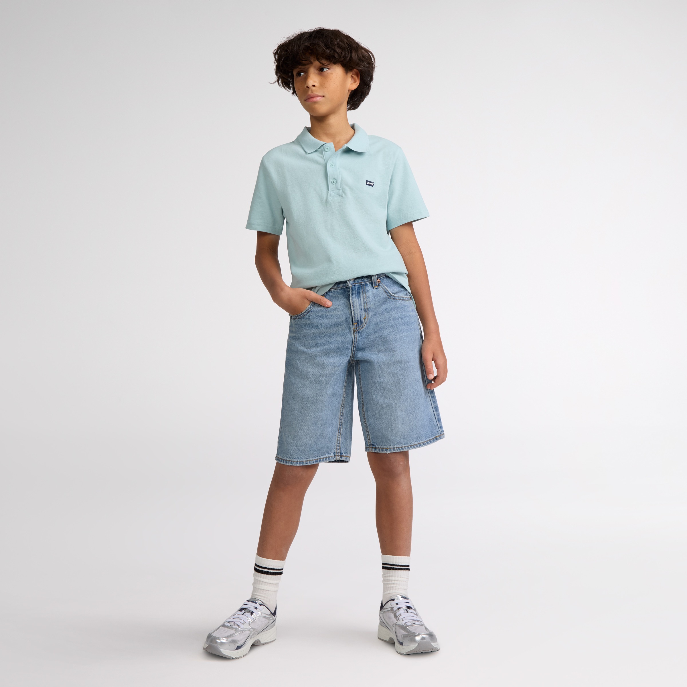 Levi's® Kids Jeansshorts aus robustem Baumwolldenim