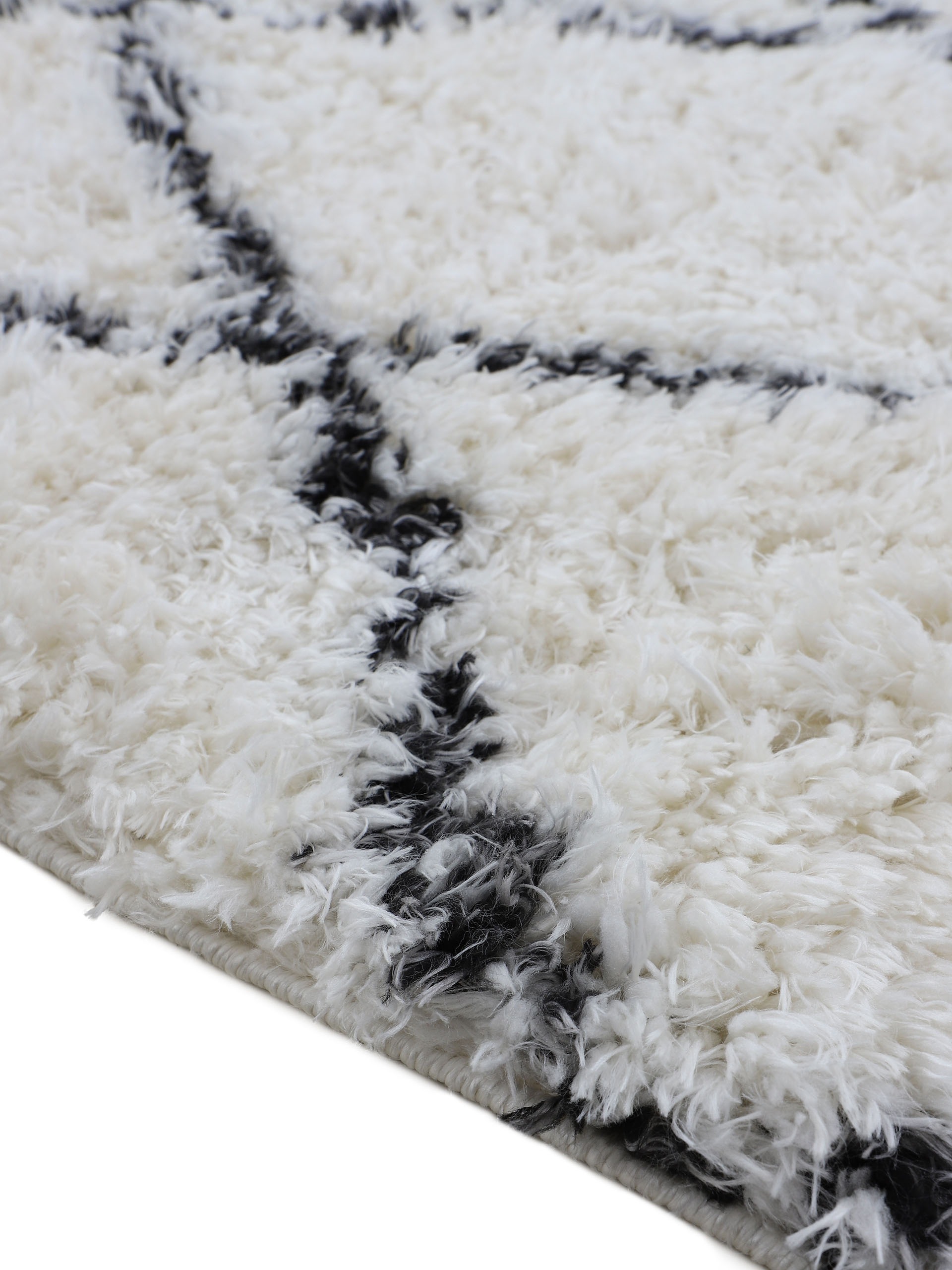 carpetfine Tapis à poils longs »Eddy« Rectangulaire 30 mm Höhe Shaggy, auch als Läufer und in quadratisch, mit Fransen, Wohnzimmer