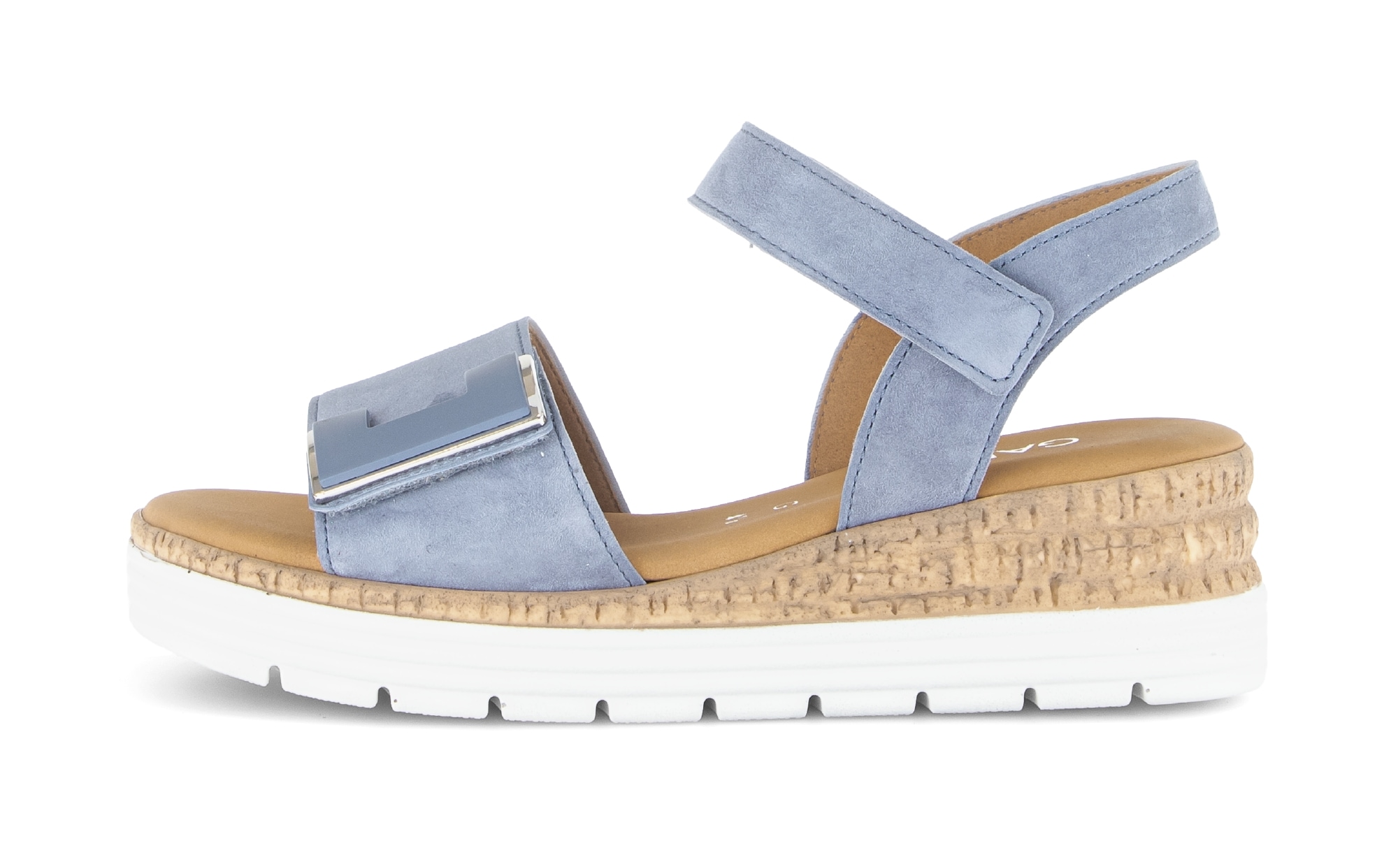 Gabor Sandales compensées »GENUA«  , sandale à brides, chaussure confortable, élément ornemental, largeur G
