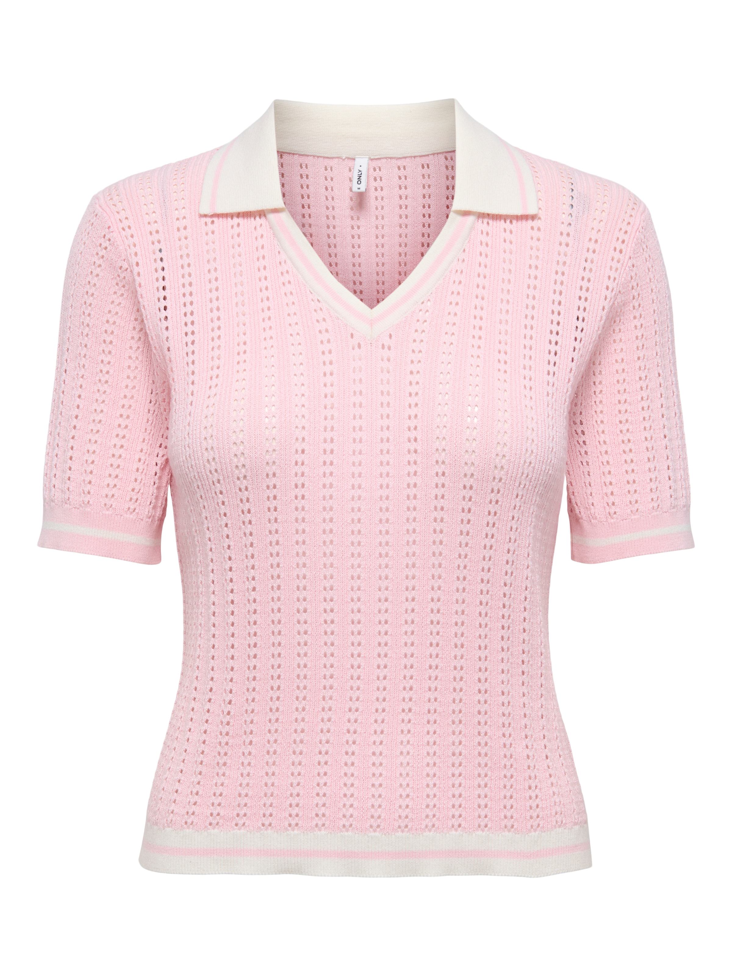 ONLY Pull à col polo »ONLSPORTI SS POLO KNT NOOS« coton, coupe régulière