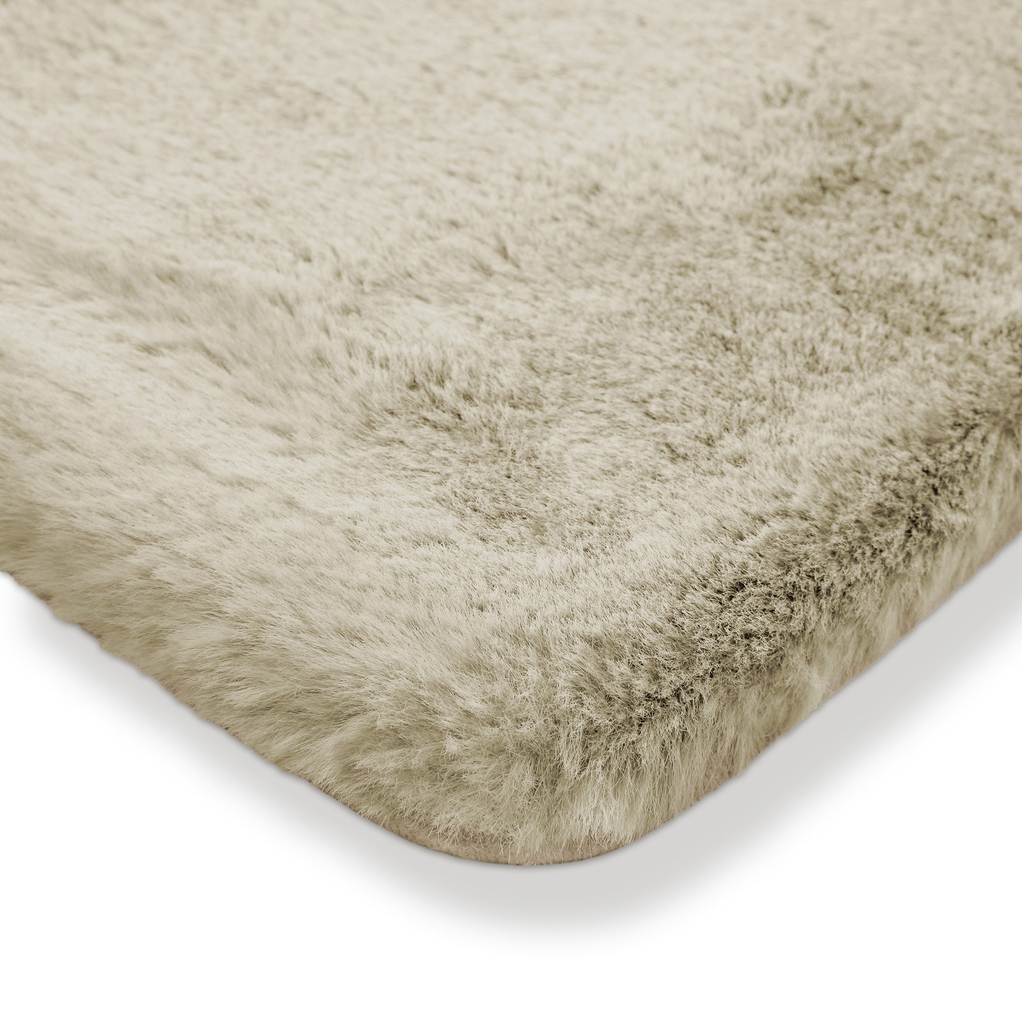 GOODproduct Tapis de bain »Lennja« Höhe 25 mm Badteppich, getuftet, Uni, antirutsch, flauschig  wie Kaninchenfell