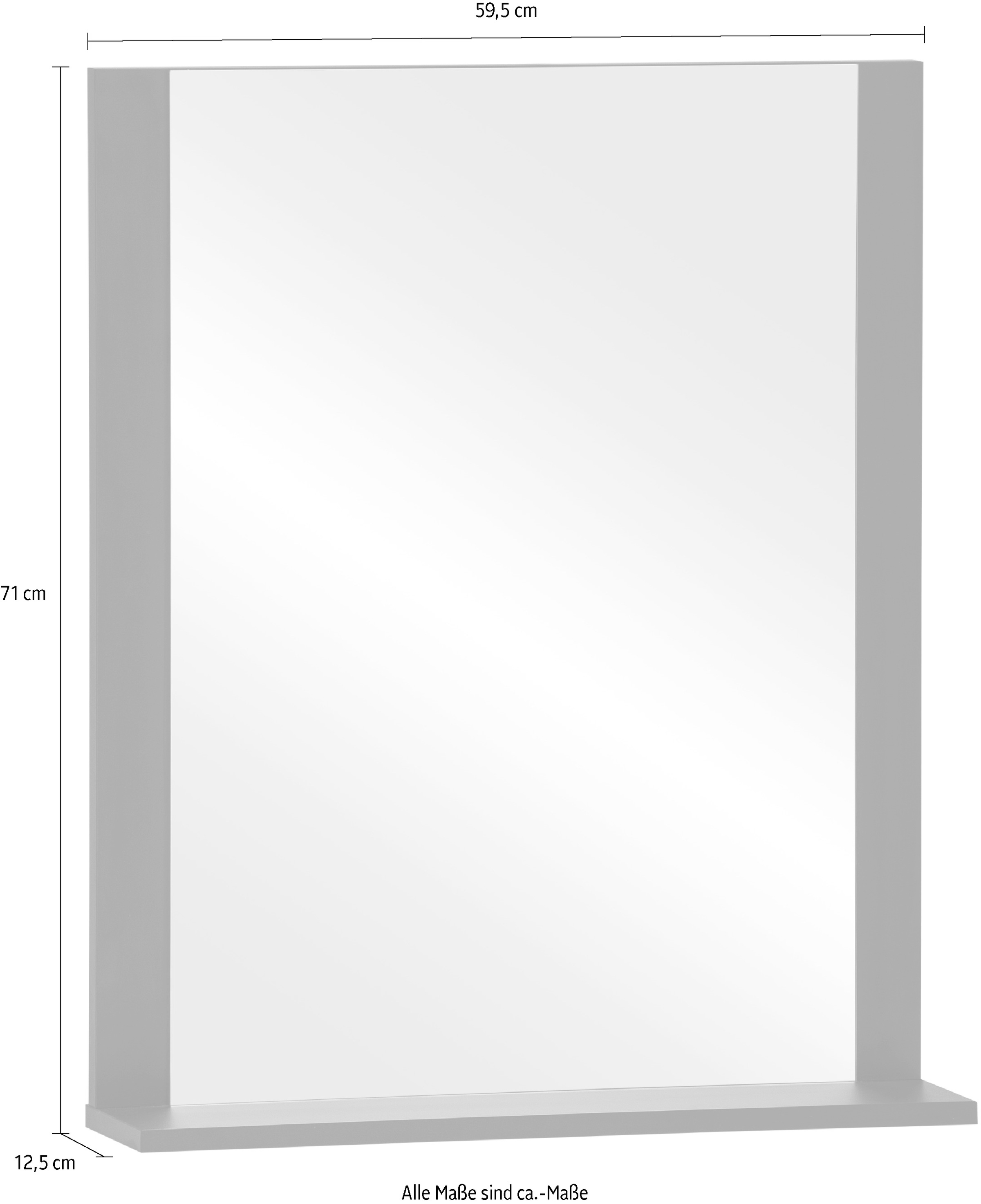 Schildmeyer Spiegel »Edda, Breite 60 cm, mit praktischer Ablage« Made in Germany