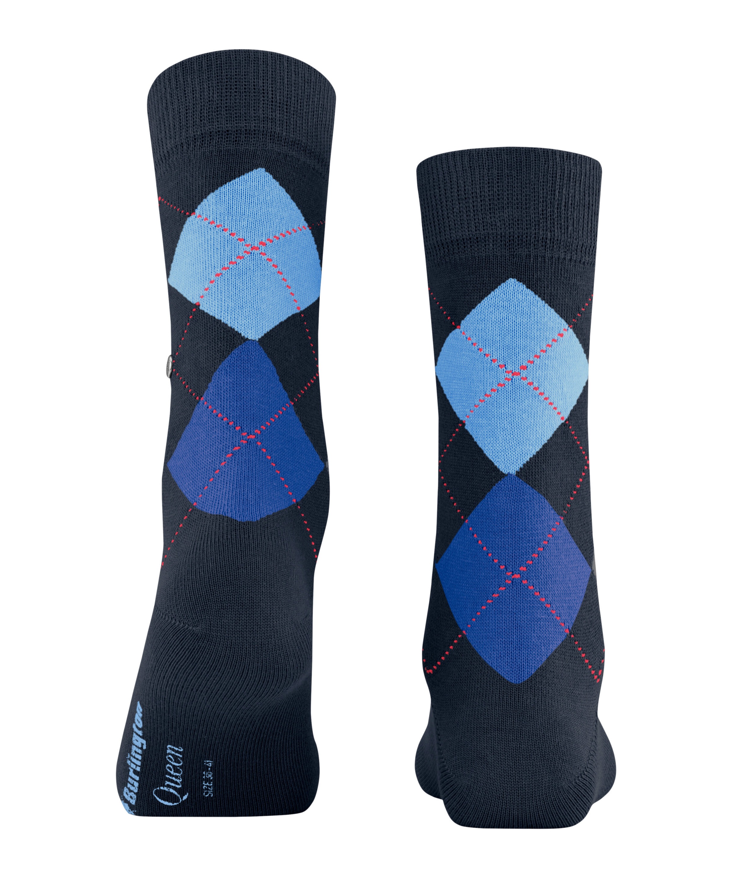 Burlington Chaussettes »Queen« Taille unique 36-41, motif argyle, coton peigné,