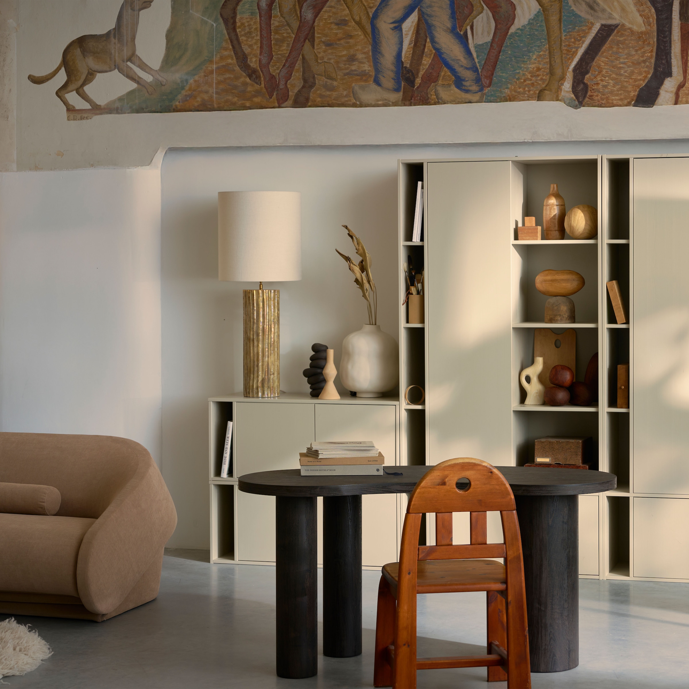 WOOOD Armoire vestiaire »Settle Down FSC®-Kiefernholz Druckmechanismus H 218 x B 108 x T 44 cm« montable des deux côtés, fixation murale recommandée, panneau arrière HDF
