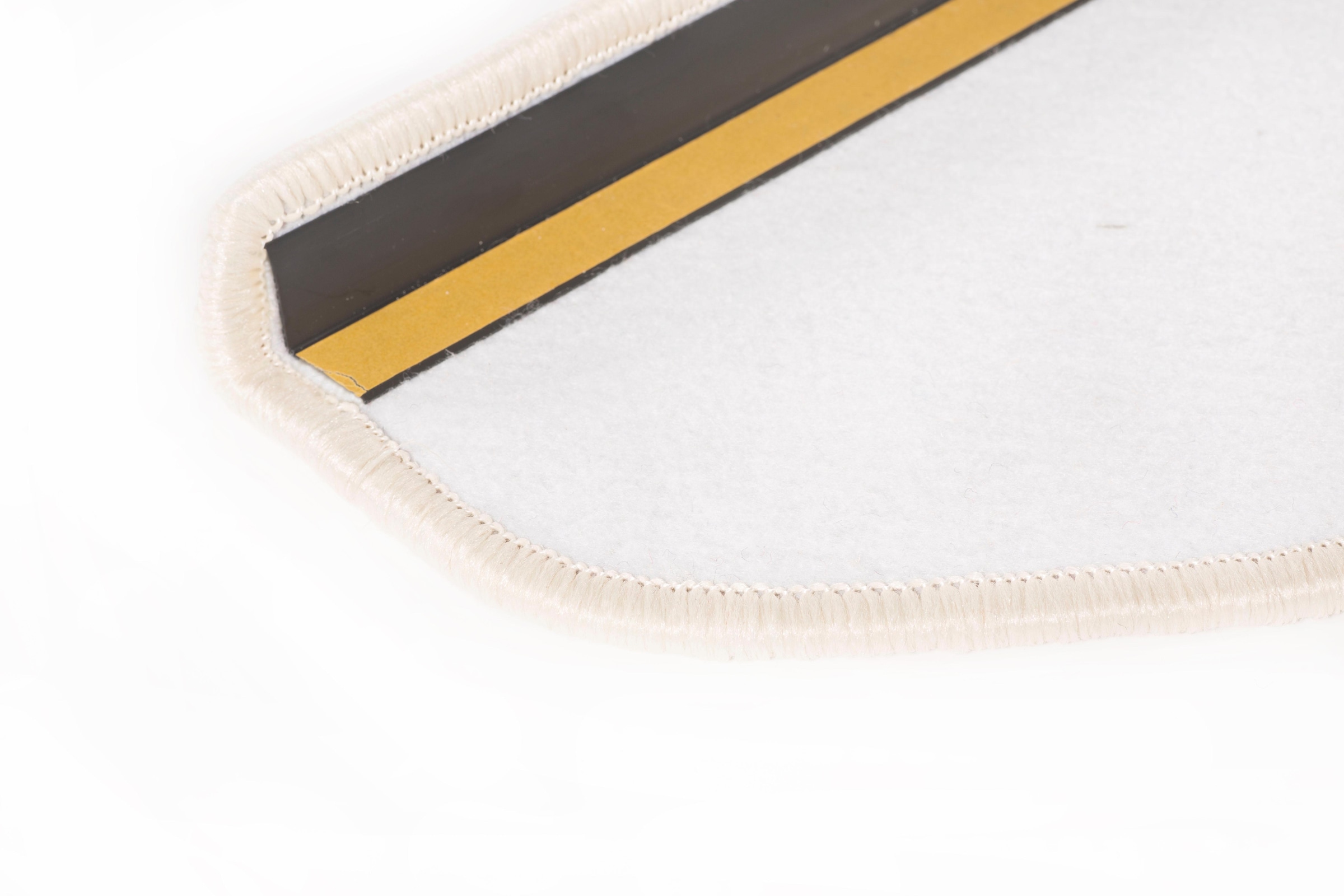 Andiamo Tapis de marche »Leo, Made in Poland« Demi-rond 6 mm Höhe grobe melierte Schlinge, selbstklebend, 15 Stück in einem Set