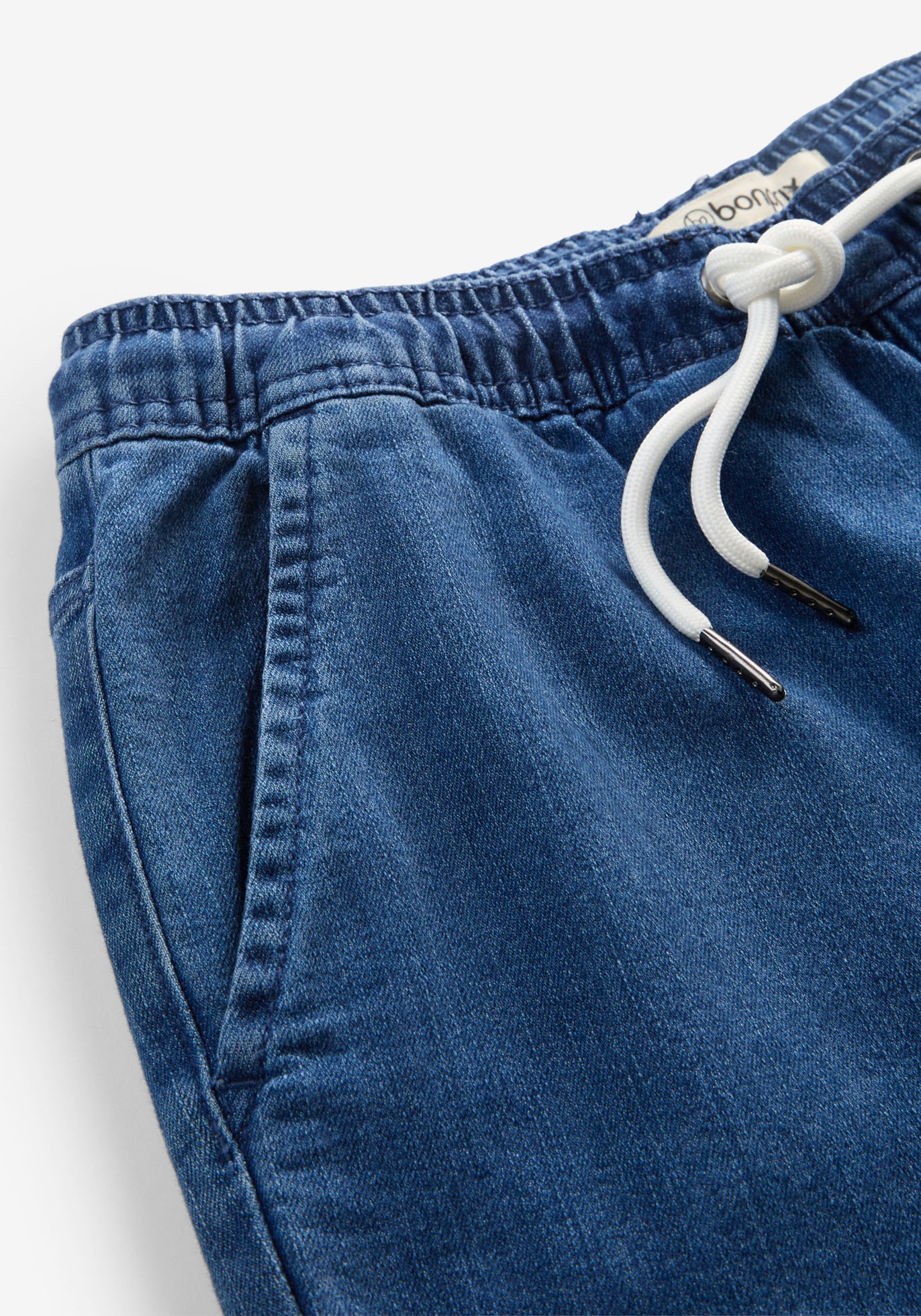 bonprix Jeans large »Wide Leg Jeans Mid Waist, Stretch« Loose Fit Passform, mit elastischem Bund und Tunnelzug