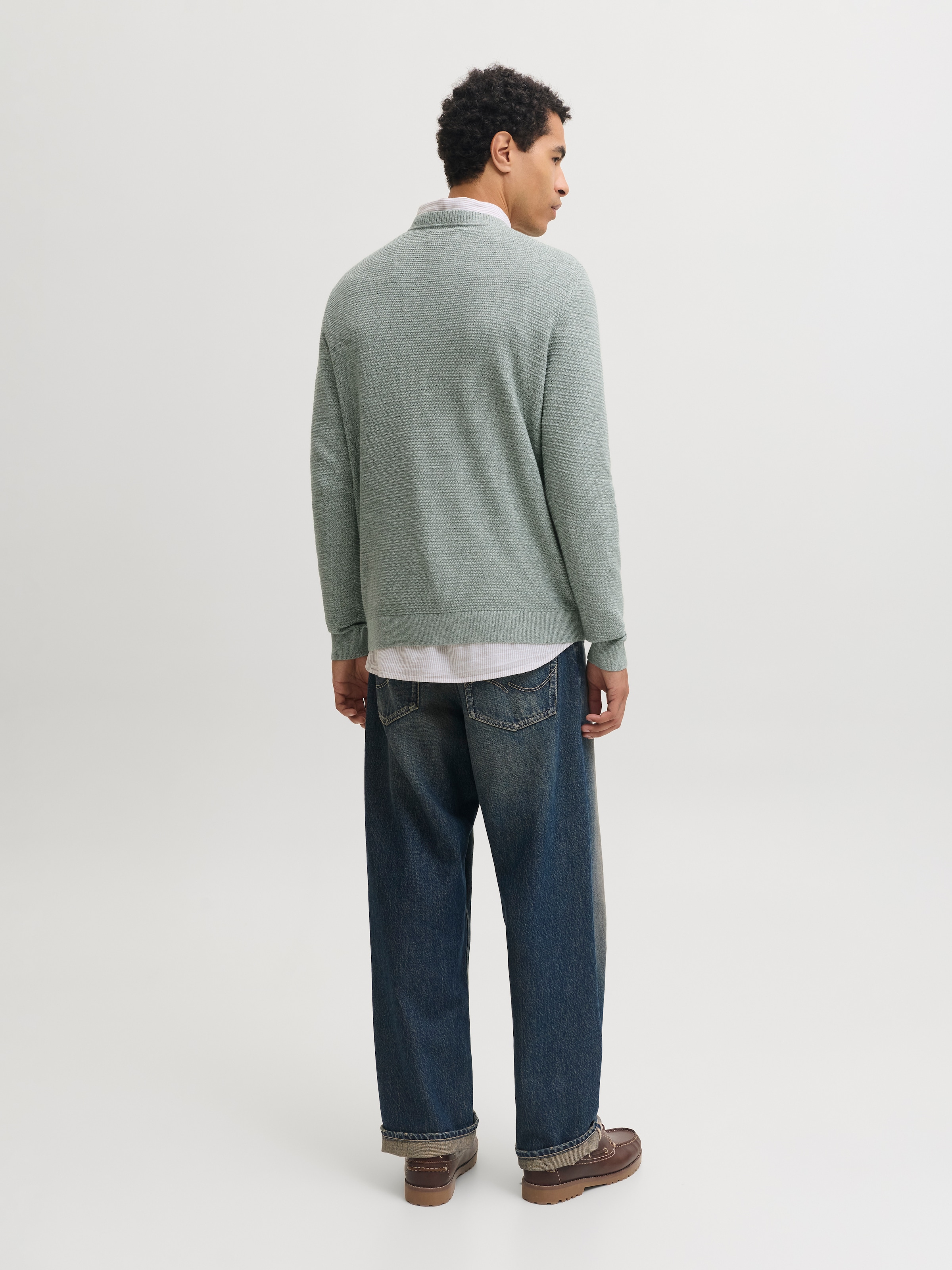 Jack & Jones Pull à col rond »JPRBLURILEY KNIT CREW NECK LS SN« coton, coupe régulière