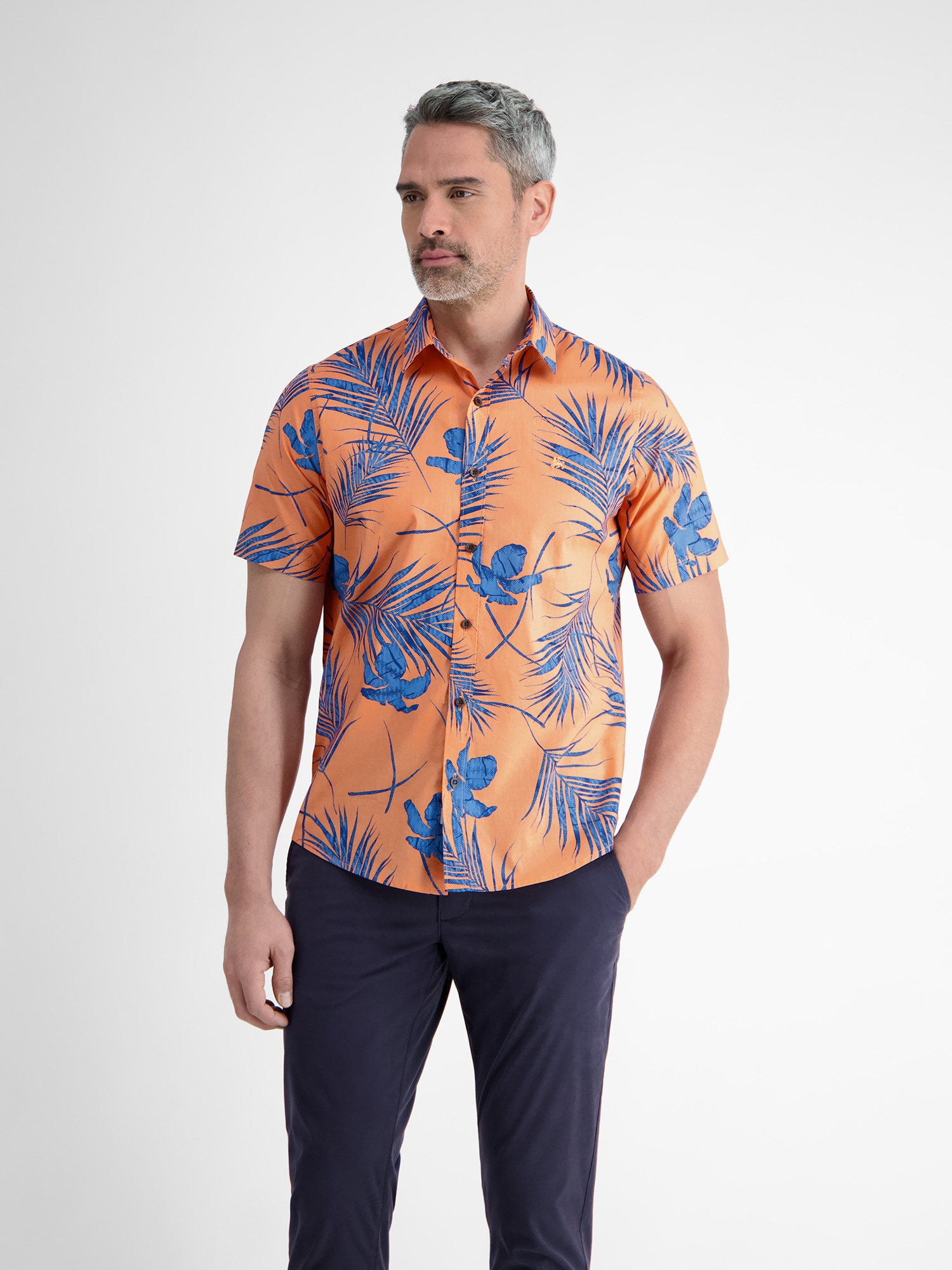 LERROS Chemise à manches courtes »Kurzärmeliges Herrenhemd, Hawaiian-Style«