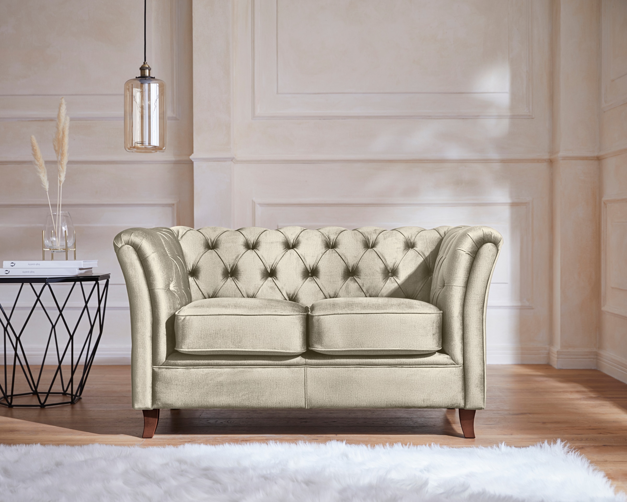 Home affaire Chesterfield-Sofa »Reims« mit echter Chesterfield-Knopfheftung, hochwertige Verarbeitung