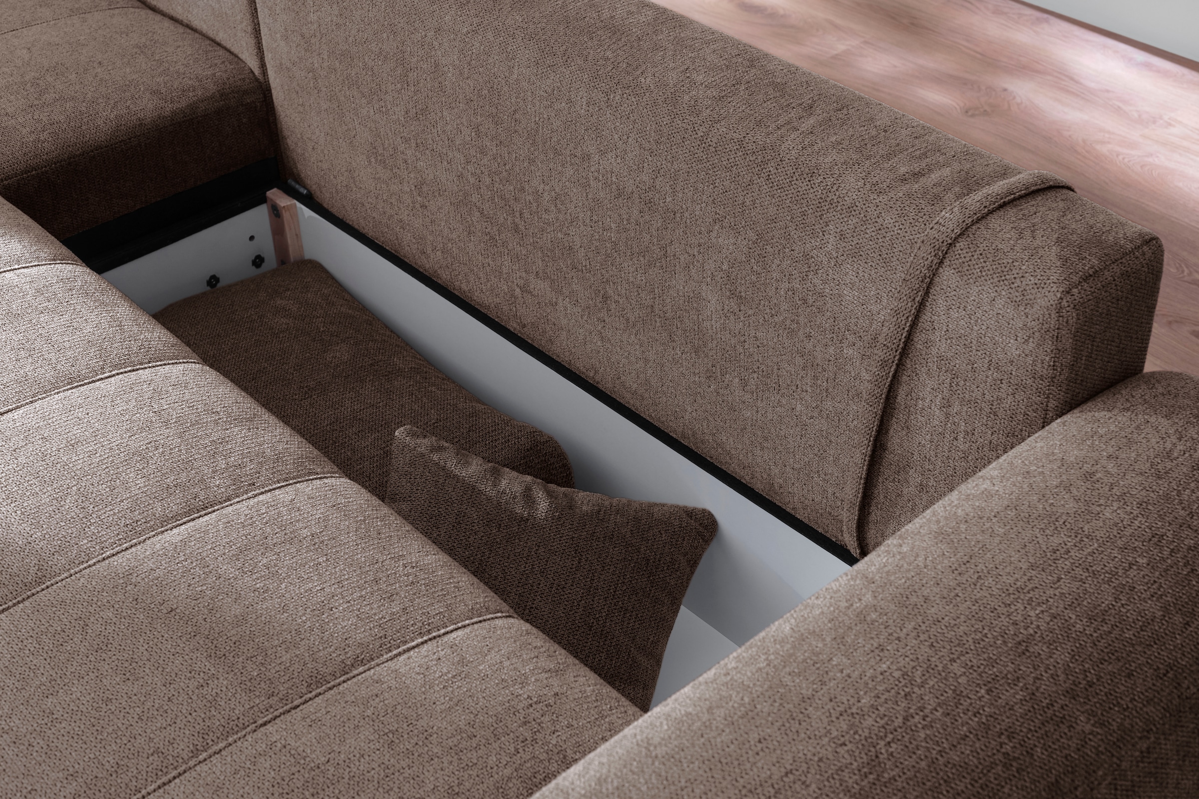 Mr. Couch Canapé d'angle »Mykonos, L-Form, Dauerschläfer« mit DuraSpring-Taschenfederkern bis 140 kg belastbar