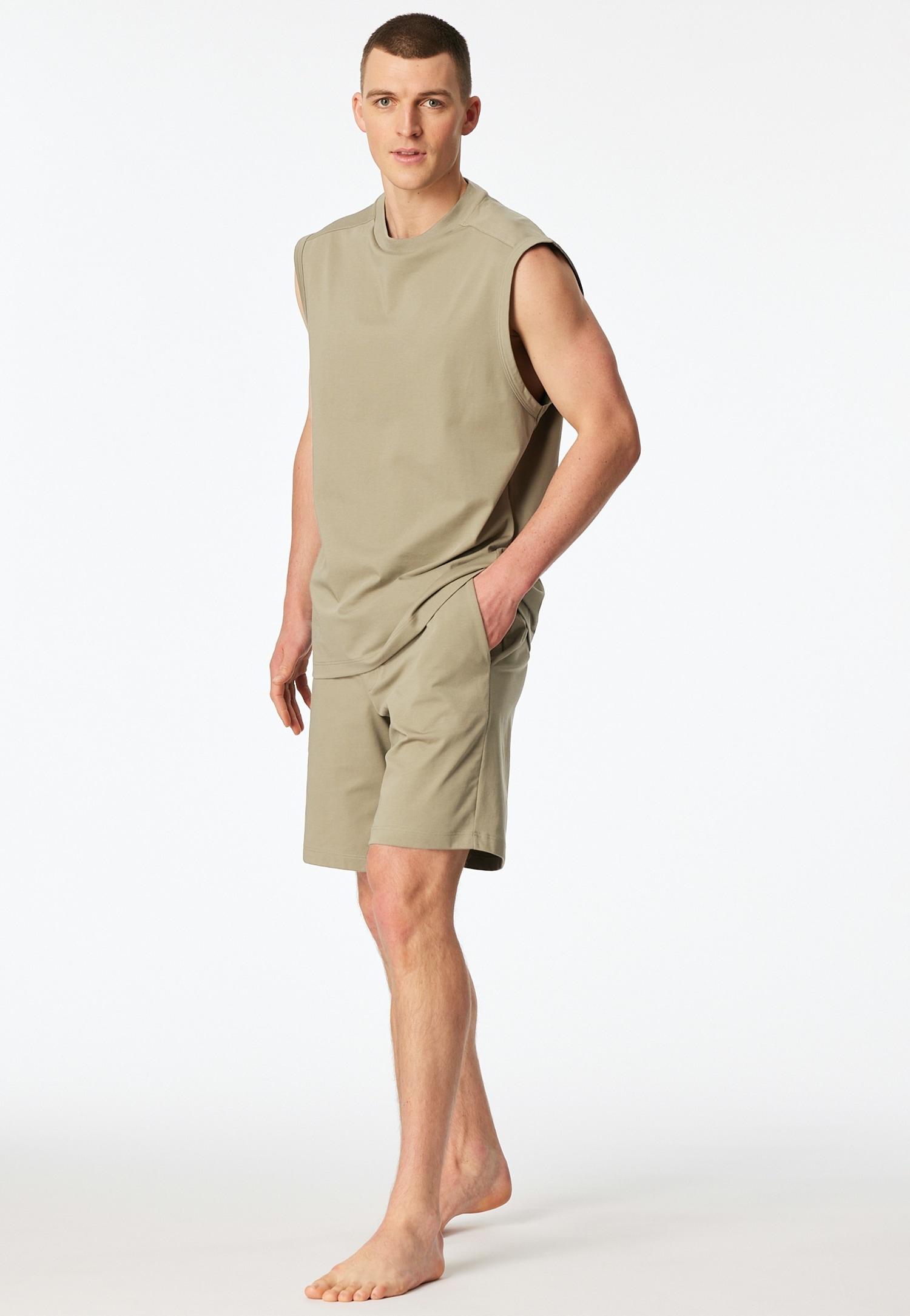 Schiesser Shorty »Modern Nightwear« 2 mit Rundhalsausschnitt und ärmellos, leichter Oversize-Fit