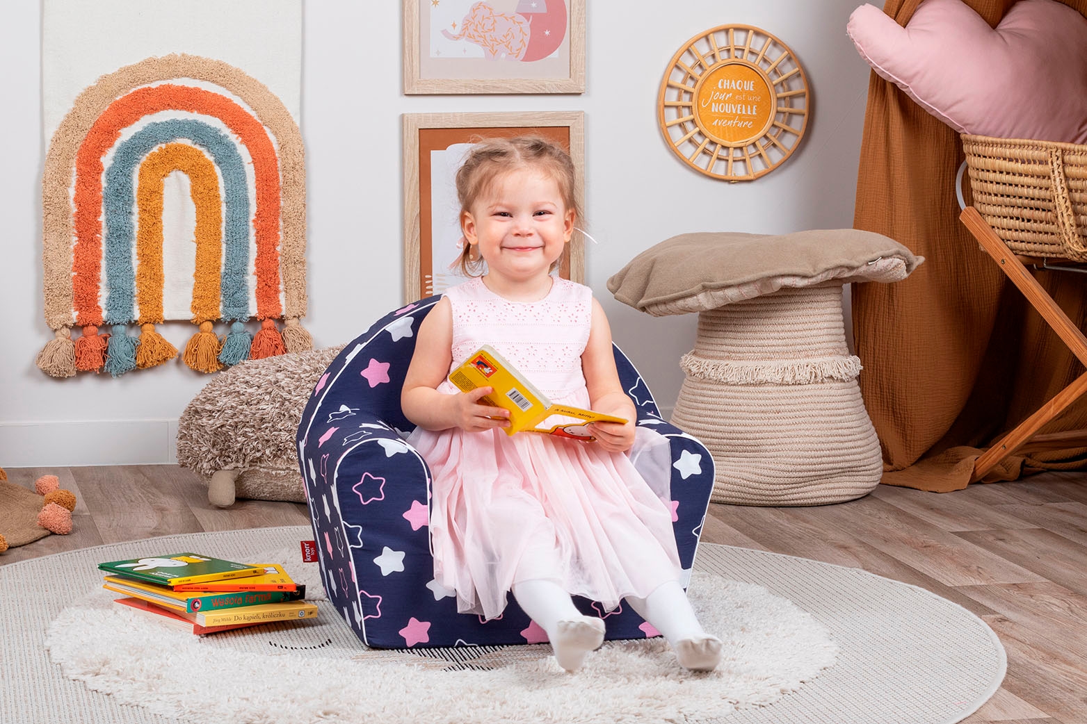 Knorrtoys® Sessel »Star blue pink« für Kinder; Made in Europe