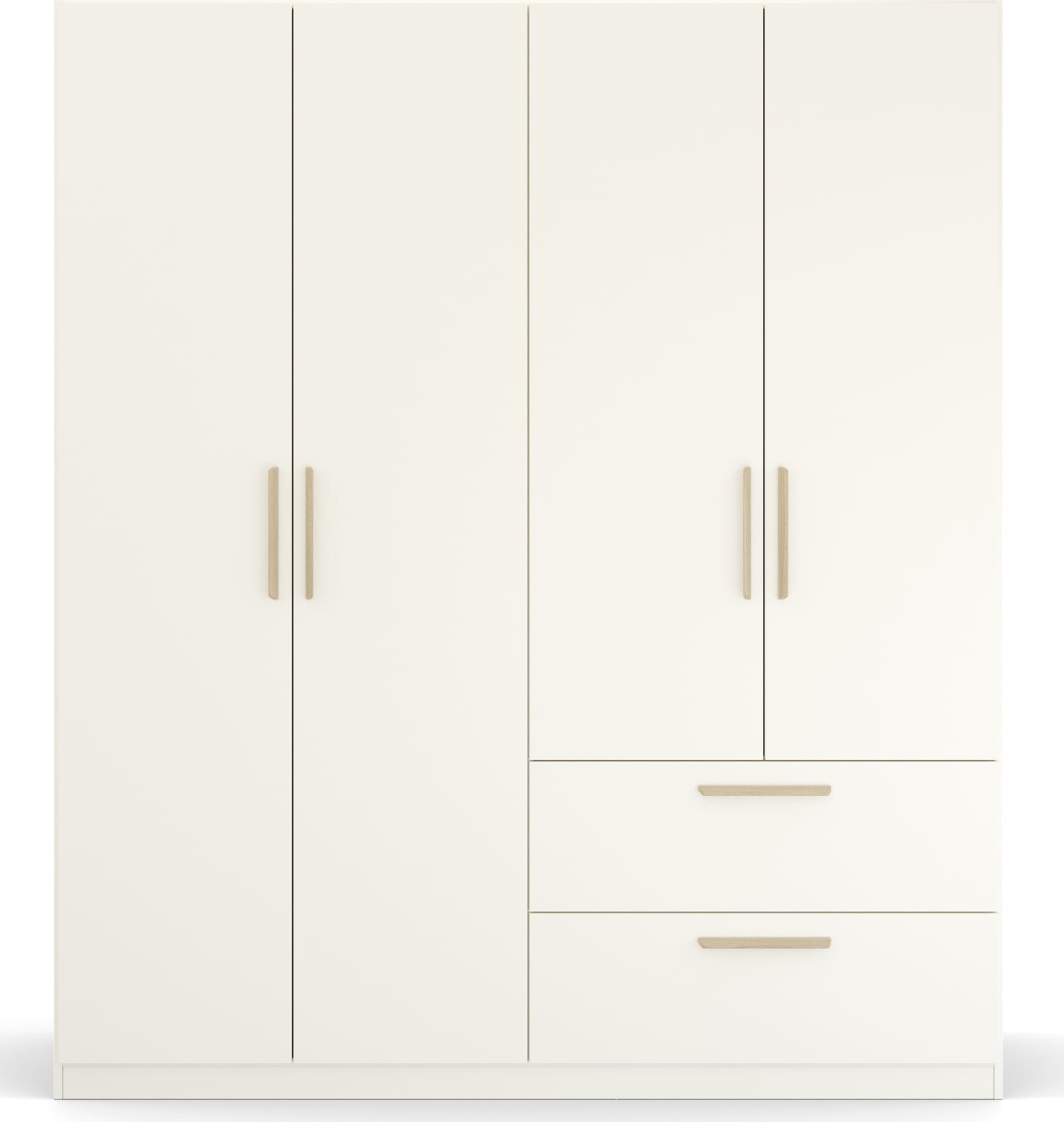 rauch Armoires à vêtements »Drehtürenschrank Schrank Garderobe Ankleide SKANDI BY QUADRA SPIN« Largeurs : 181/226/271 cm, hauteur 210 cm,  Style campagne avec poignées en chêne sauvage massif, avec tiroirs