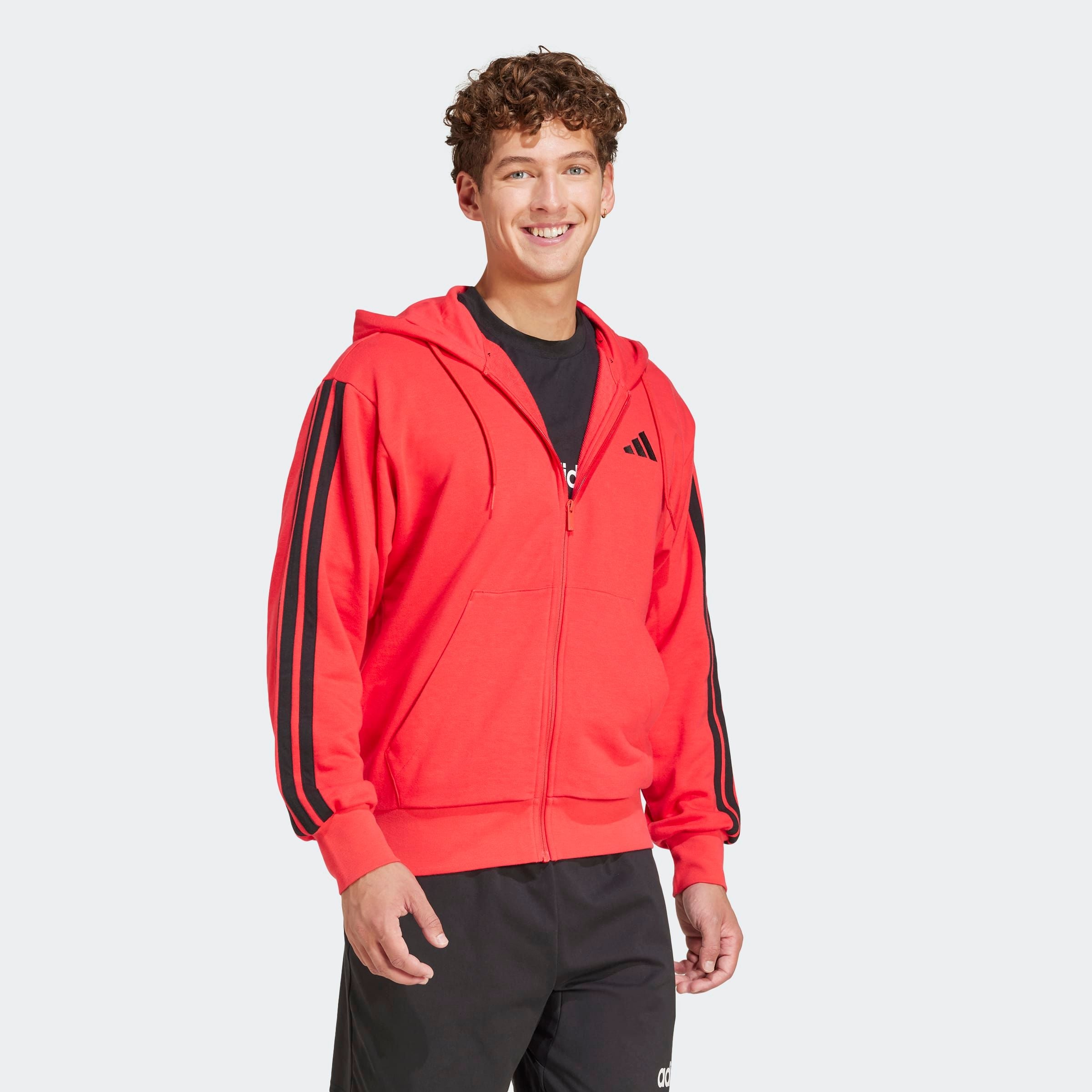 adidas Sportswear Sweat à capuche »ESSENTIALS 3-STREIFEN FRENCH TERRY«
