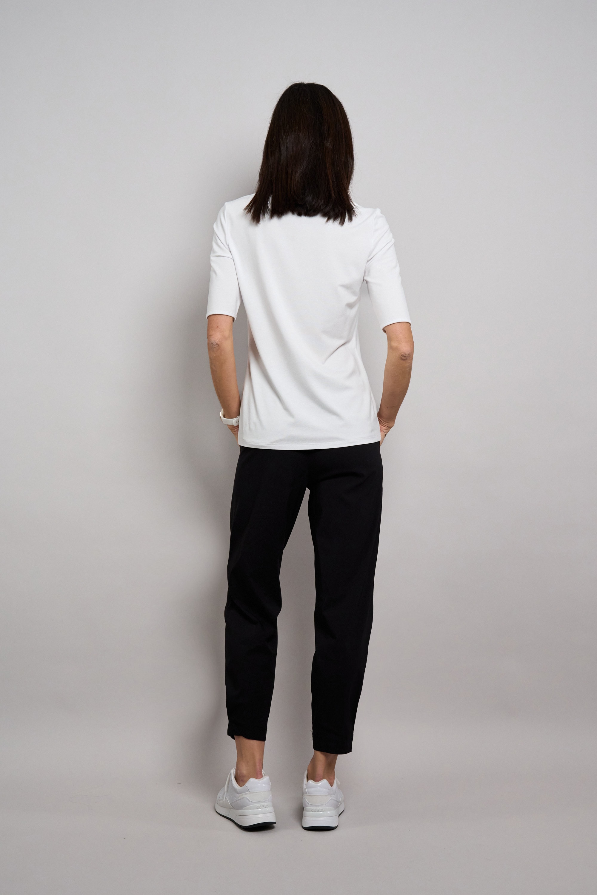 Seidel Moden Shirt à col rond mit transparenten Lochmuster vorne - MADE IN GERMANY