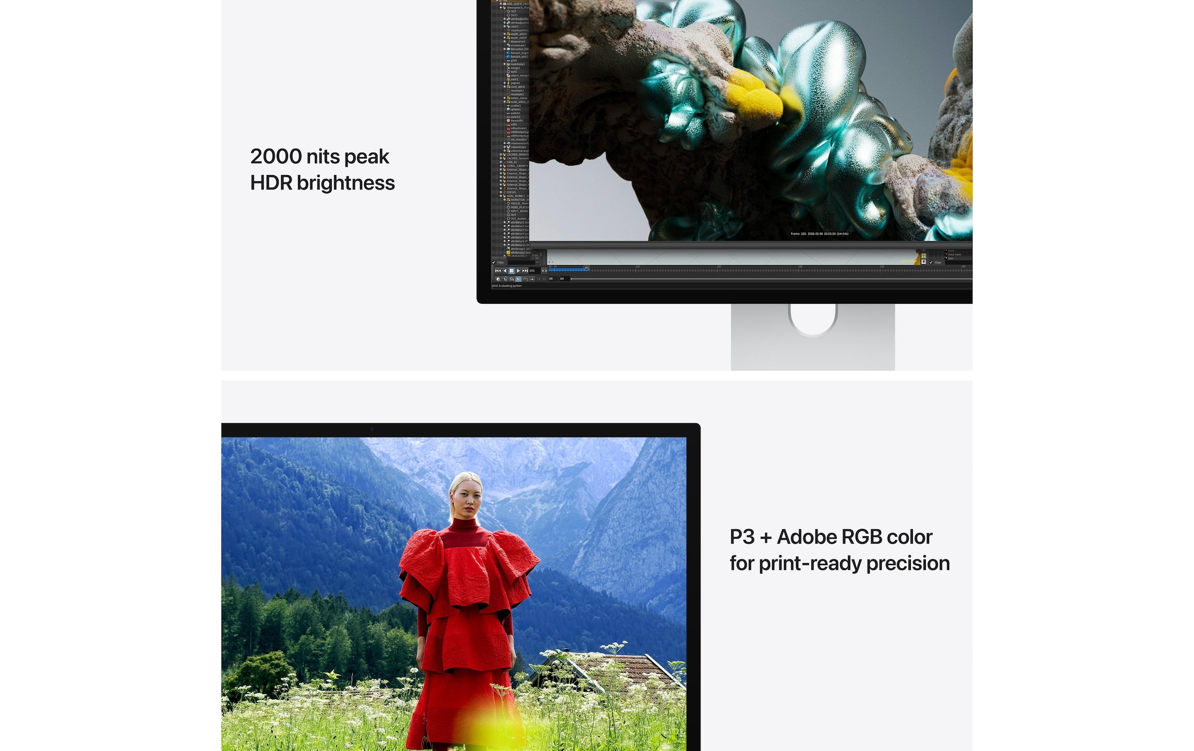 Apple Moniteur LED »27 Studio Dis­play XDR (Nanotexturglas, Height/Tilt-Stand)« 68,58 cm/27 ″  5120 x 2880 px 120 Hz