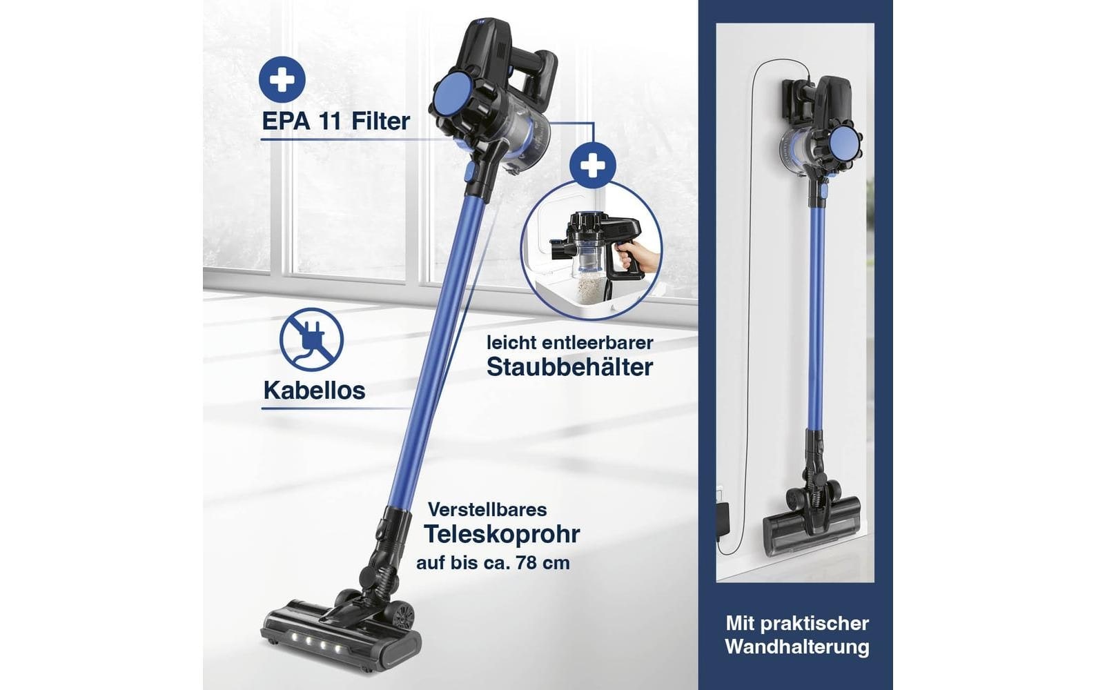 CLEANmaxx Akku-Hand-und Stielstaubsauger »CLEANmaxx Akku-Hand- und Stielsauger Blau/Schwarz«