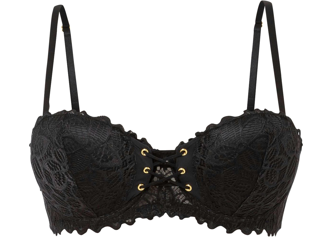 bonprix Soutien-gorge balconnet avec détail lacets au décolleté, bonnets préformés et rembourrés