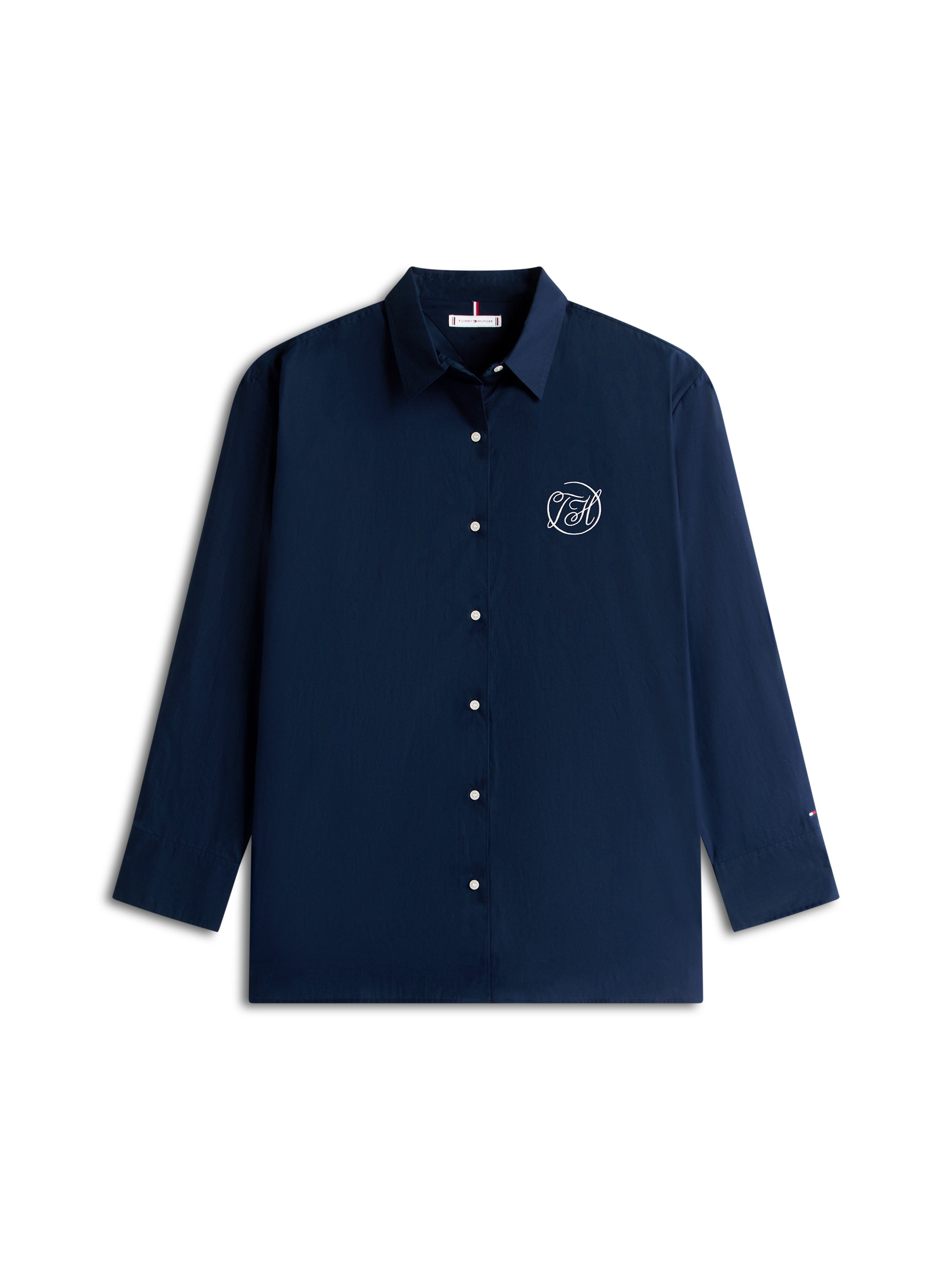 Tommy Hilfiger Curve Hemdbluse »CRV COTTON EASY SHIRT« in grossen Grössen, Baumwolle