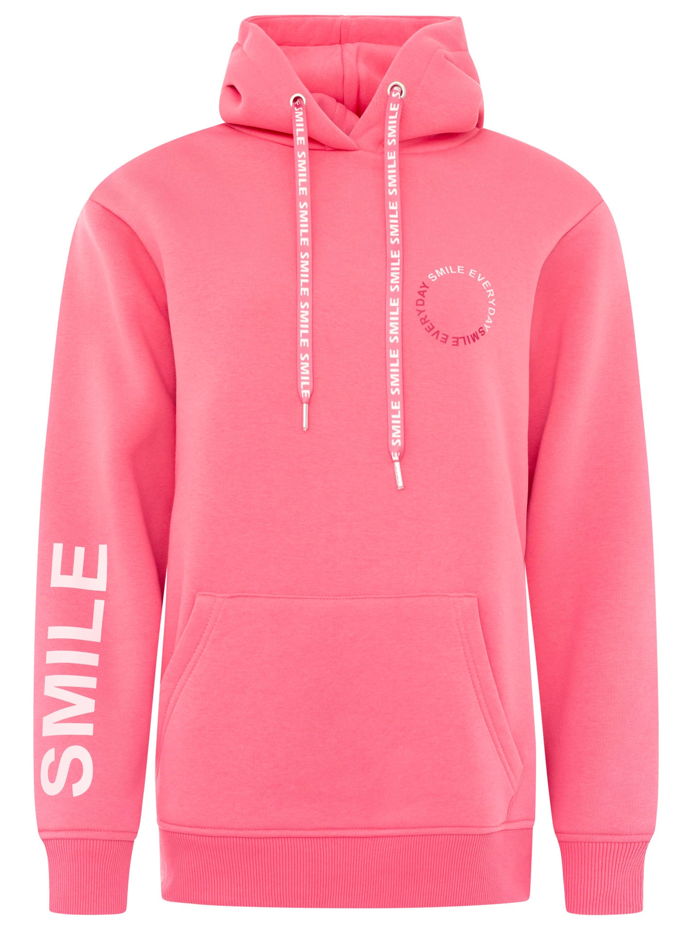Zwillingsherz Hoodie »"SMILE & LAUGH"«, impression sur bras et poitrine, capuche avec cordon imprimé, poche kangourou
