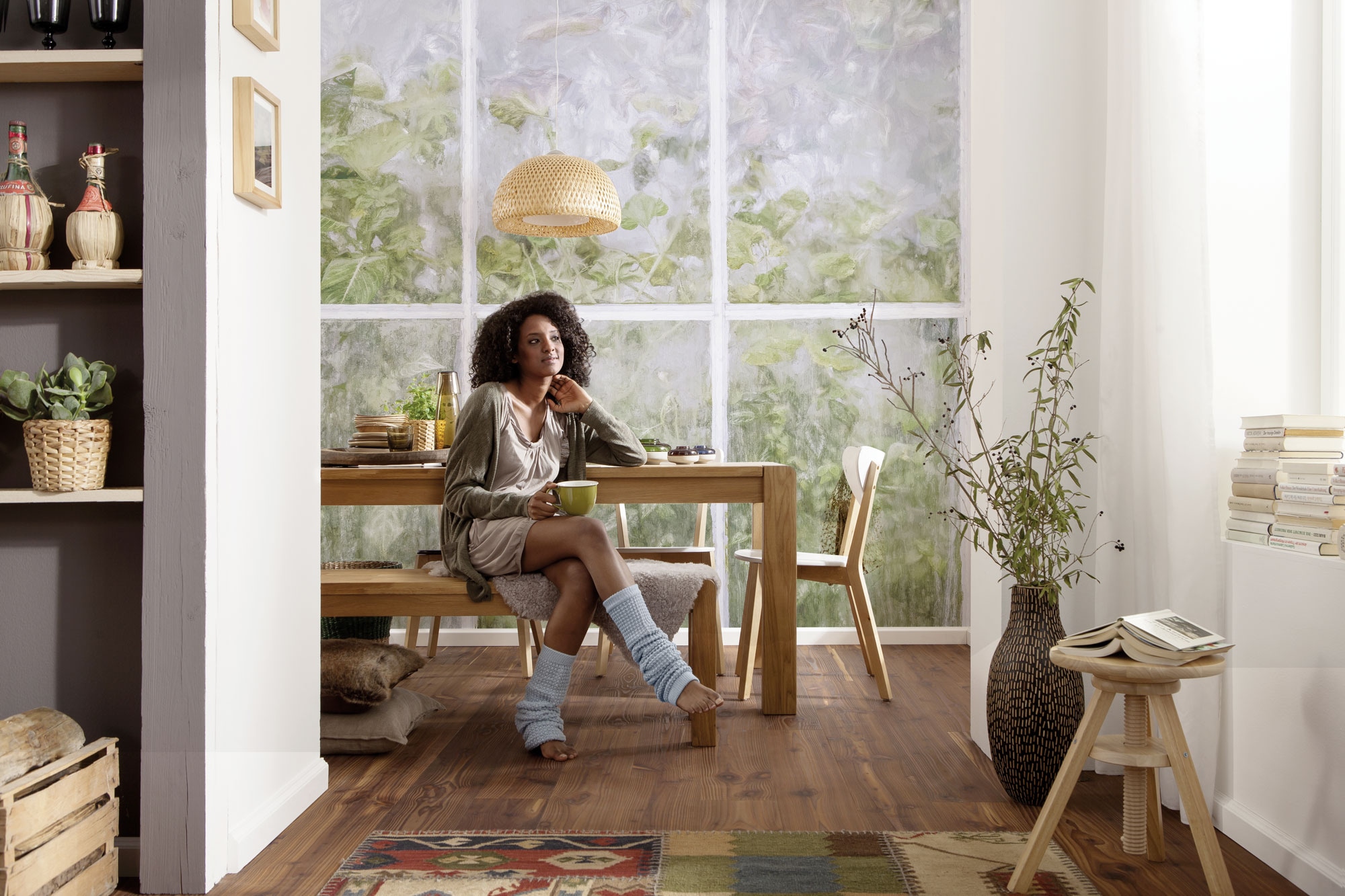 Komar Fototapete »Digitaldruck Vlies -  Secret Stash - Grösse 400 x 250 cm« bedruckt | floral | geblümt | gemustert | tropisch glatt Wohnzimmer, Schlafzimmer