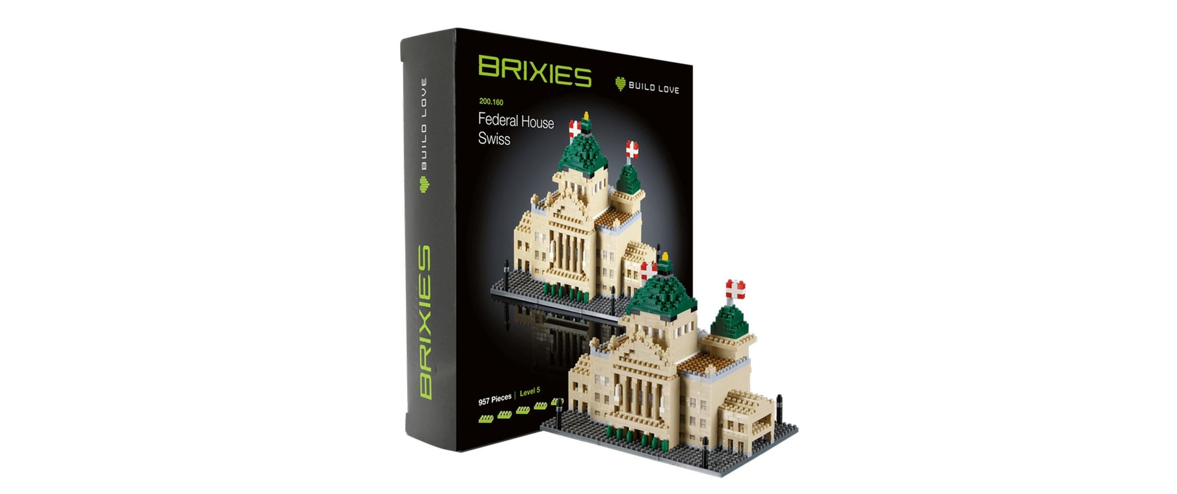 Brixies Spielbausteine »Bundeshaus Schweiz aus 957 Bausteinen«
