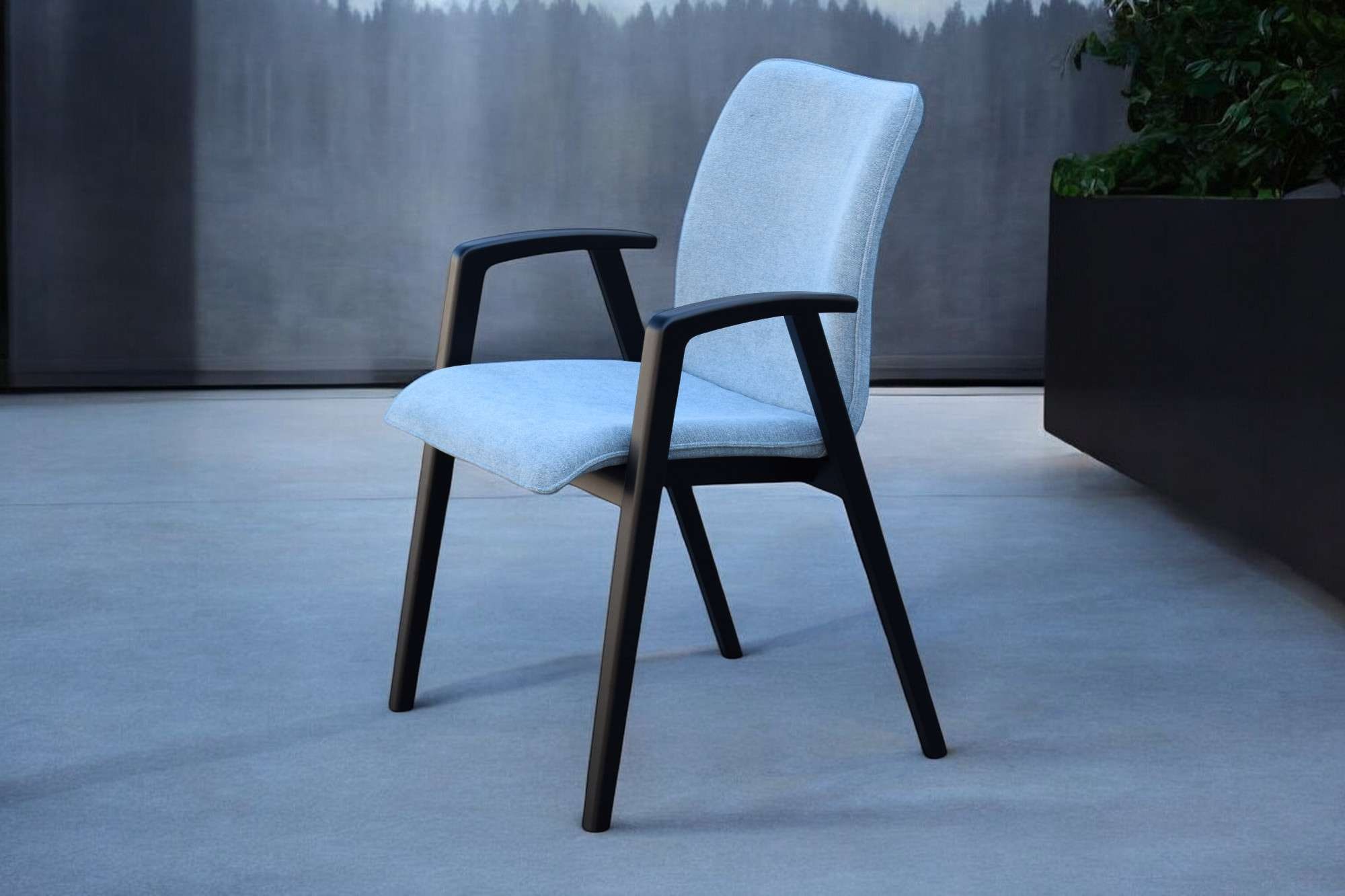 GOODproduct Armlehnstuhl »Loreen Esszimmerstuhl, Polsterstuhl, Wohnstuhl, Essstuhl mit Armlehnen« (Set) 2 Stk.Massivholzgestell und Armlehnen, stilvoll, bequem, Designstuhl