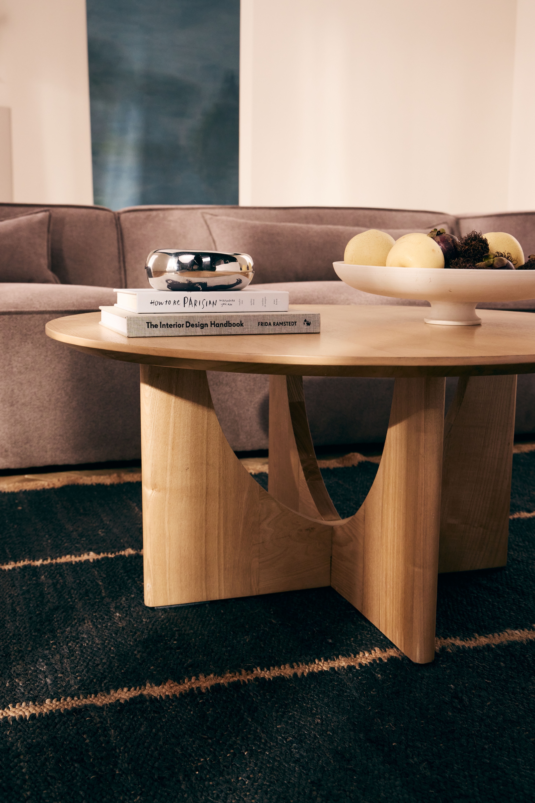 LeGer Home by Lena Gercke Couchtisch »Zirella« 1 Stk. tlg. massives Eschenholz, markantes Kreuzfuss-Design, Breite 85 cm