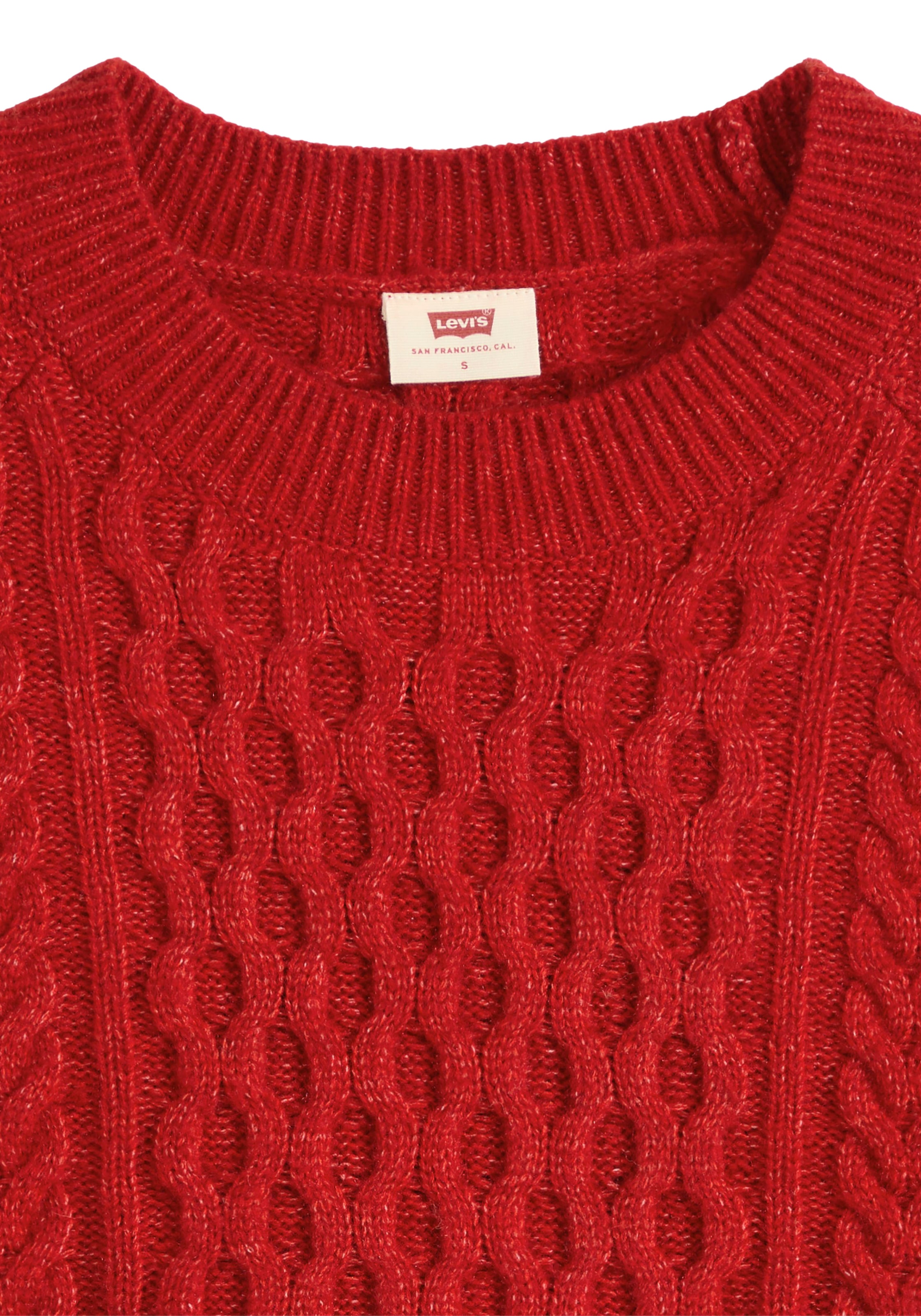 Levi's® Pull à col rond »JOLIE CABLE CREWNECK SWEATER« mit Zopfmuster, weicher Materialmix