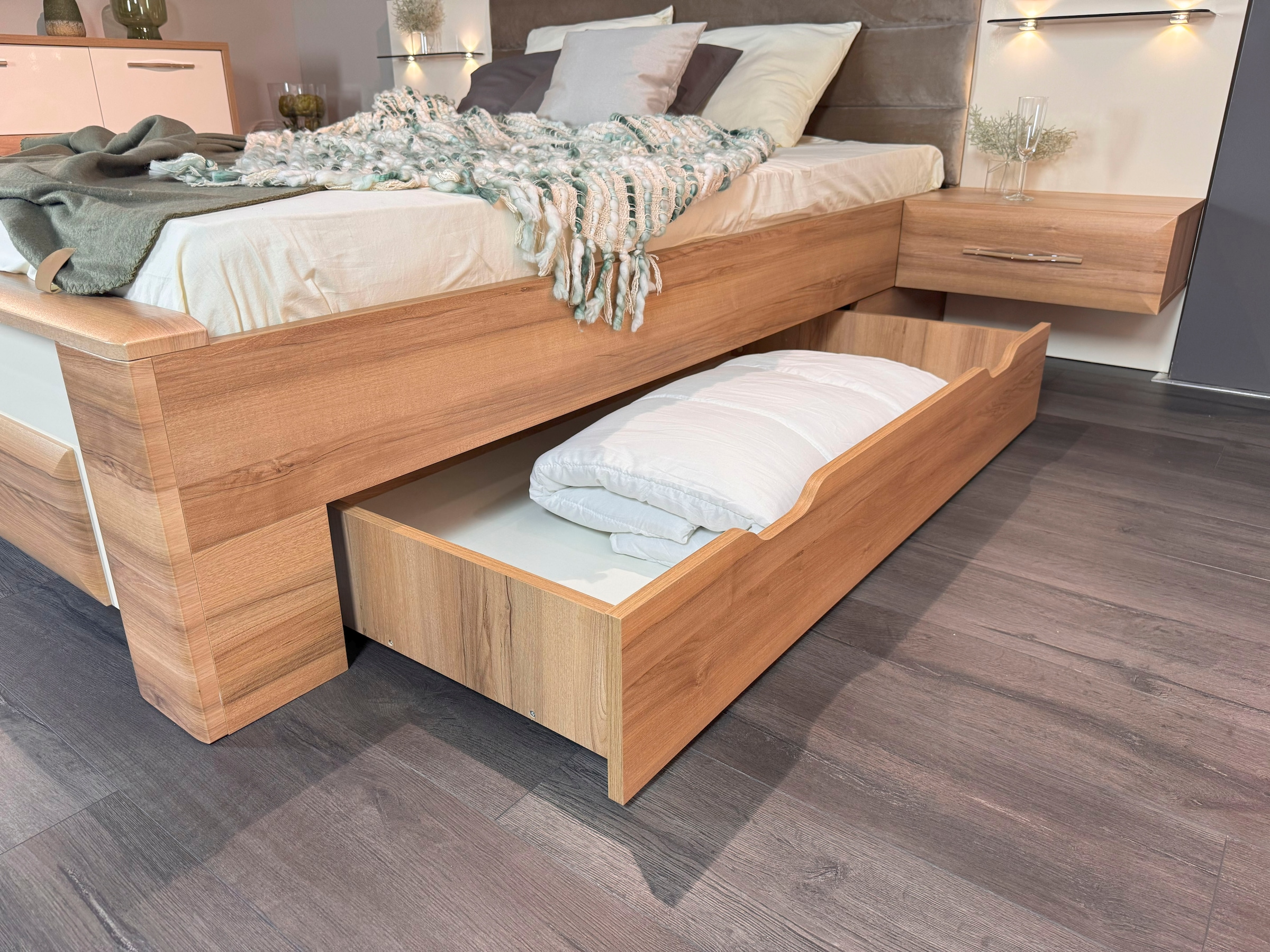 GOODproduct Tiroir de lit »Gala, Schublade auf Rollen für ausreichend Stauraum unter dem Bett« Extension pour les lits Gala, adaptée aux deux surfaces de couchage