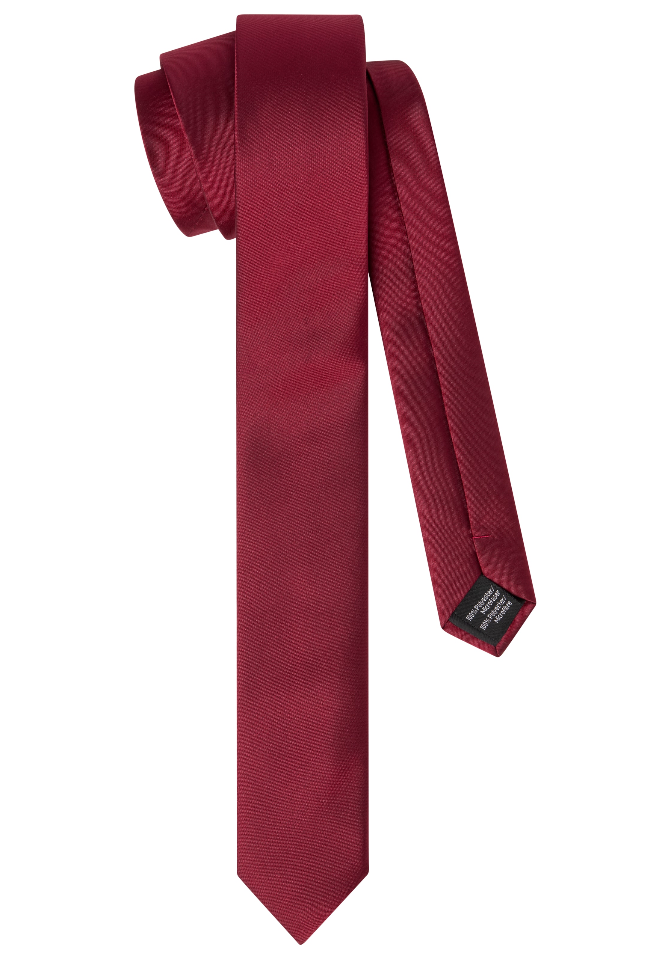 Man's World Krawatte in klassischen Farben & Slim-Breite - neue Farben bordeaux & petrol
