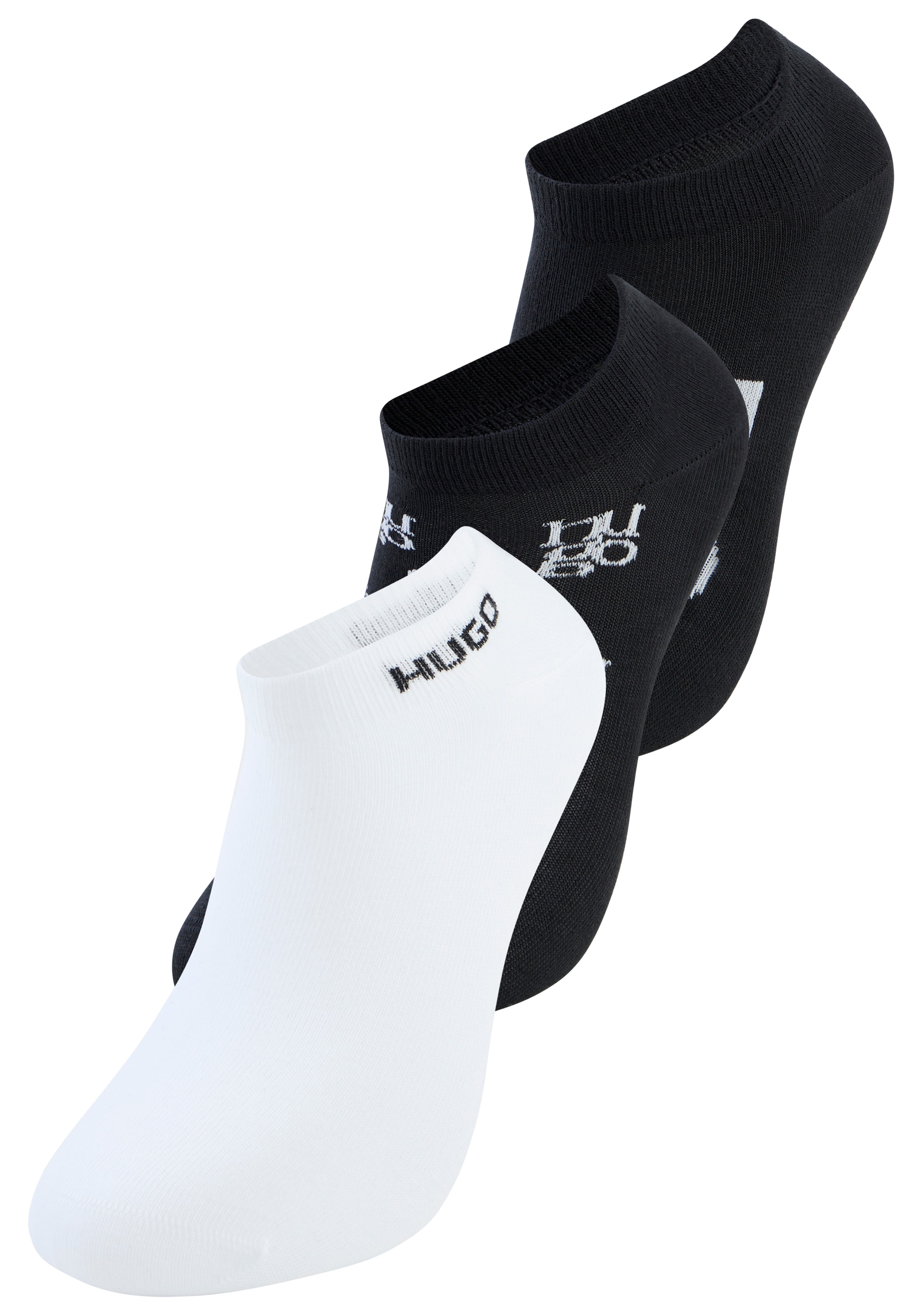 HUGO Underwear Sneakersocken 3 Paar tlg. verstärkte Fersen- und Zehenpartie