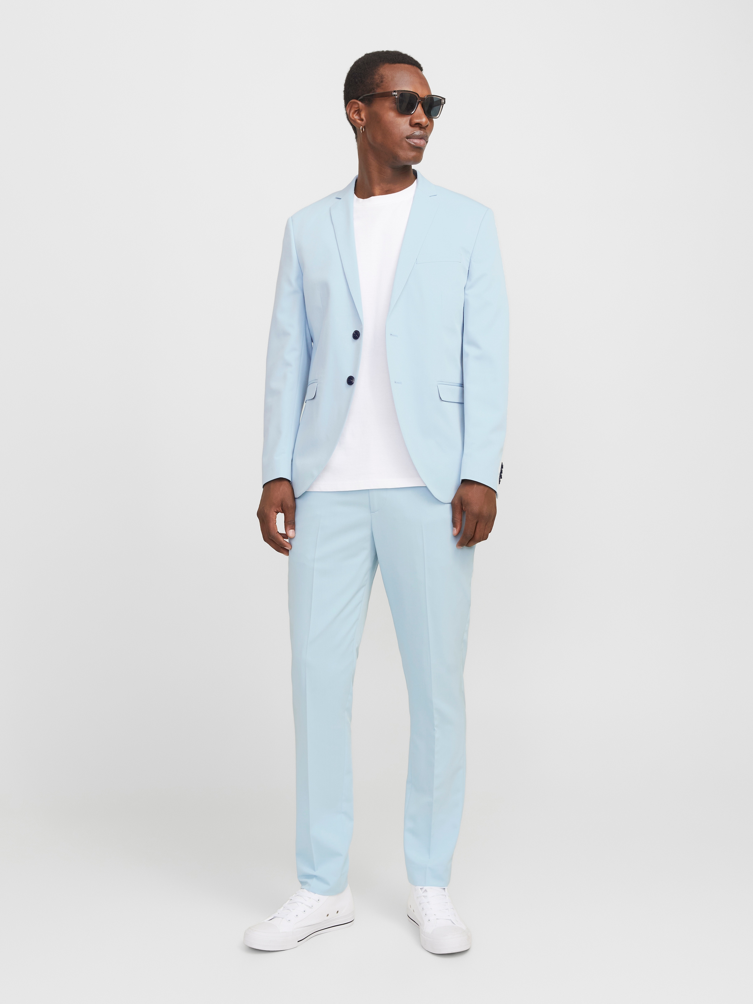 Jack & Jones Anzug »JPRFRANCO  Extra schmal, pflegeleicht, stilvoll mit fallendem Revers« slim fit Materialmix, slim fit
