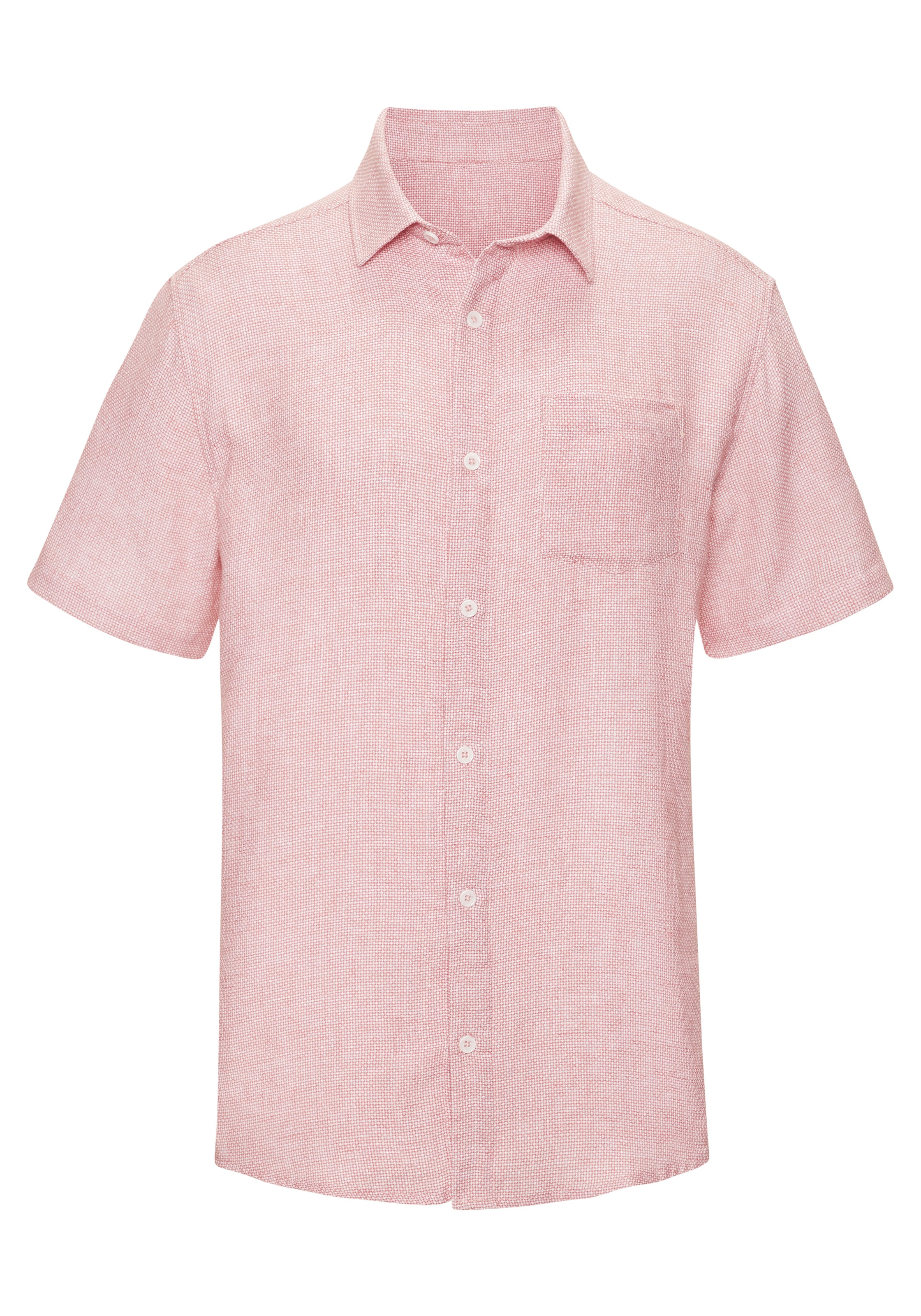 John Devin Leinenhemd », Kurzarmhemd« Luftiges Freizeithemd mit dezentem Muster