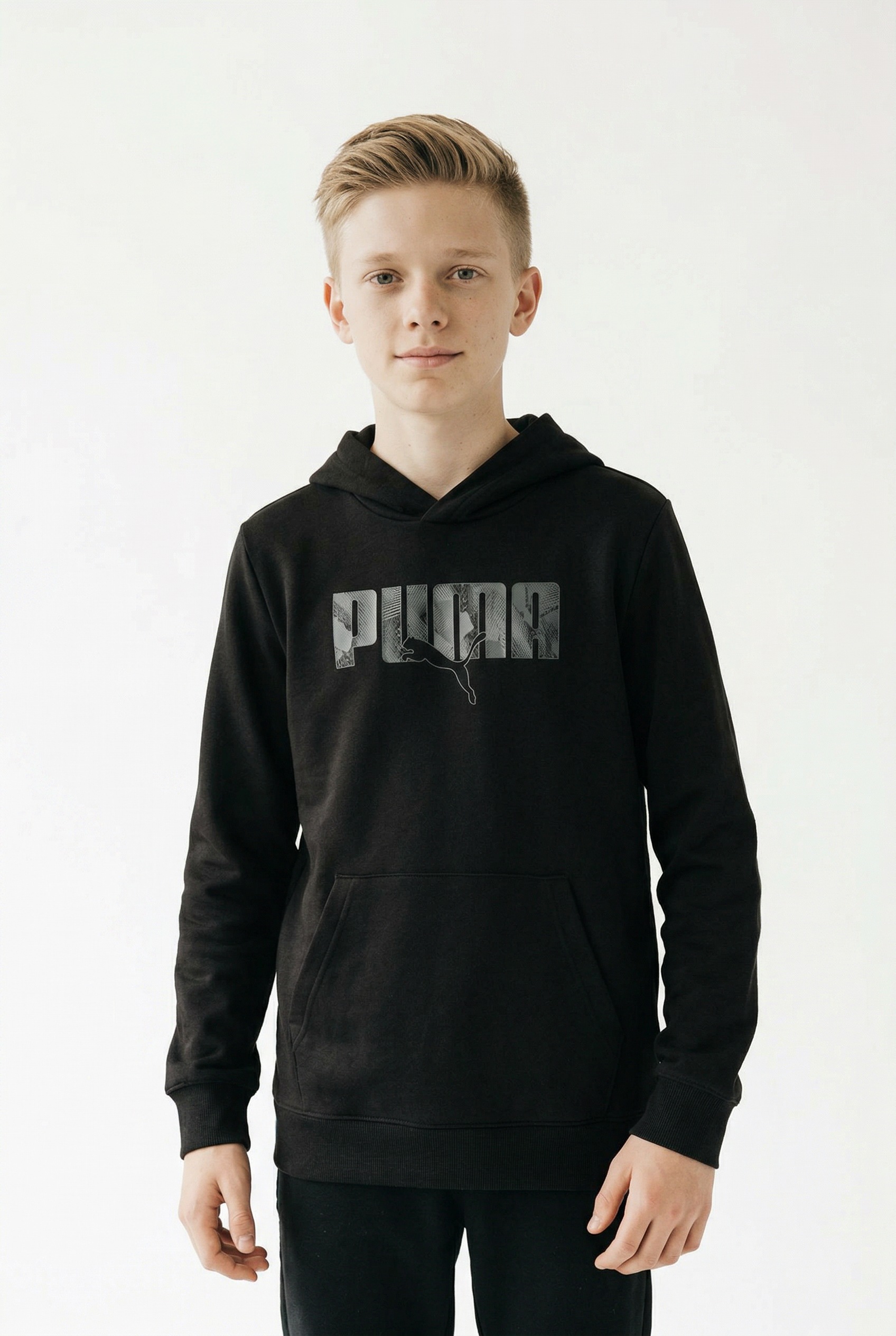 PUMA Kapuzensweatshirt »ESS LOGO LAB STORY 2 HOODIE TR B«, für Jugendliche, mit Kapuze, mit Kängurutasche, Regular Fit
