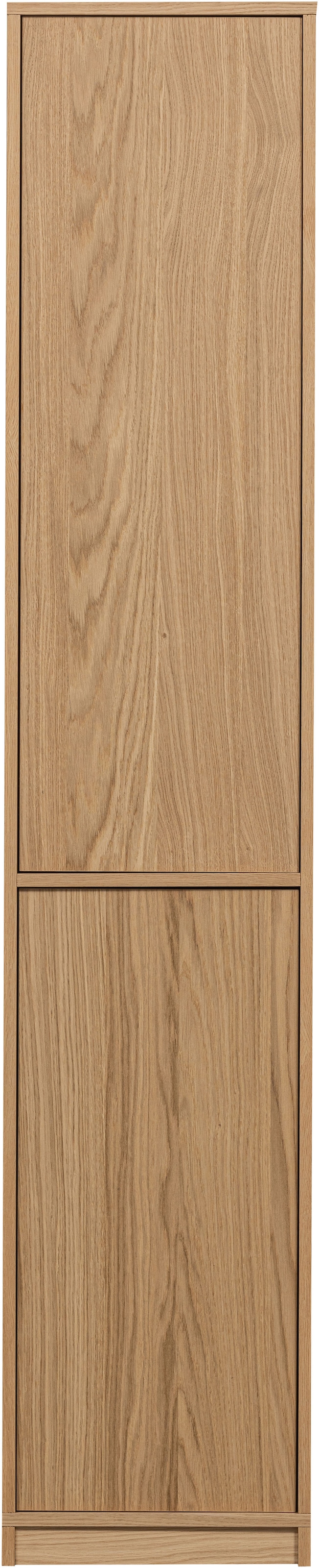 WOOOD Mehrzweckschrank »Modulair Eichenholzfurnier mit Druckmechanismus 40x40x199 cm« Tragkraft 15 kg pro Boden, sichtbare Maserung, einfach zu montieren