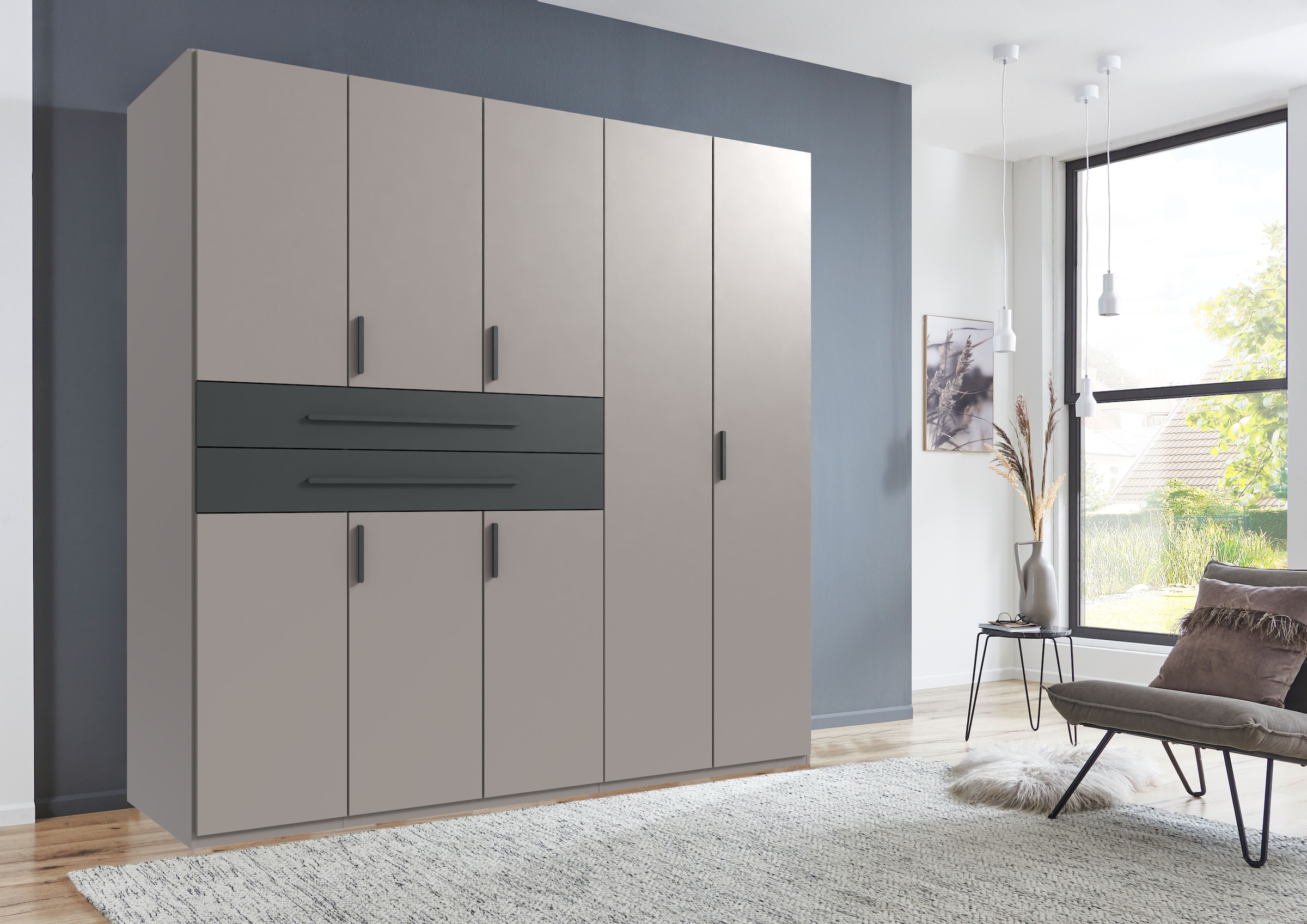 Wimex Drehtürenschrank »Digit Kleiderschrank wahlweise mit oder ohne Spiegel« Schlafzimmer Schrank Bestseller im modernem Design,  erhältlich in den Breiten 225cm oder 270cm (mit 8 oder 10 Türen)