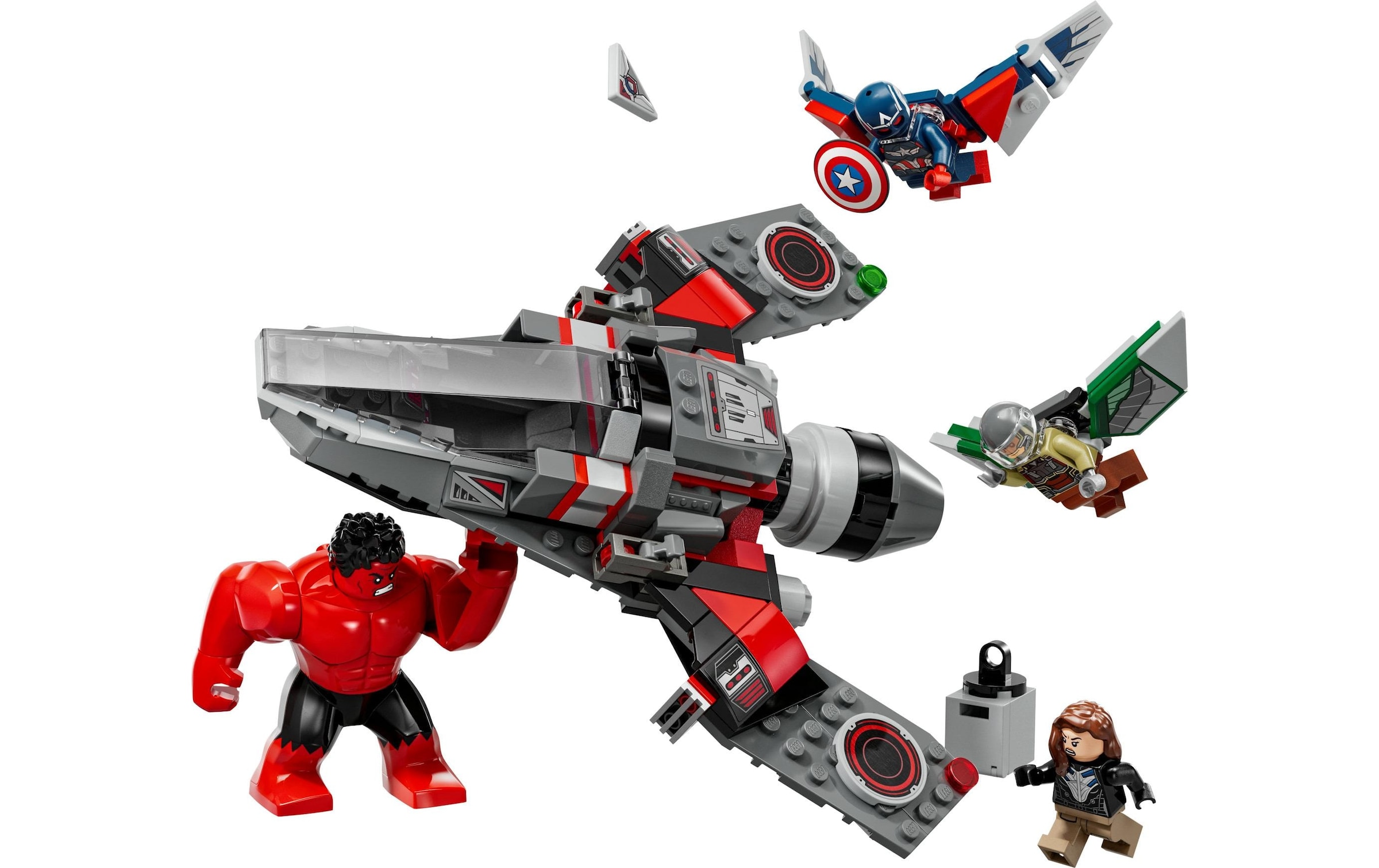 LEGO® Spielbausteine »Showdown zwischen Captain America und Red Hulk 76292«