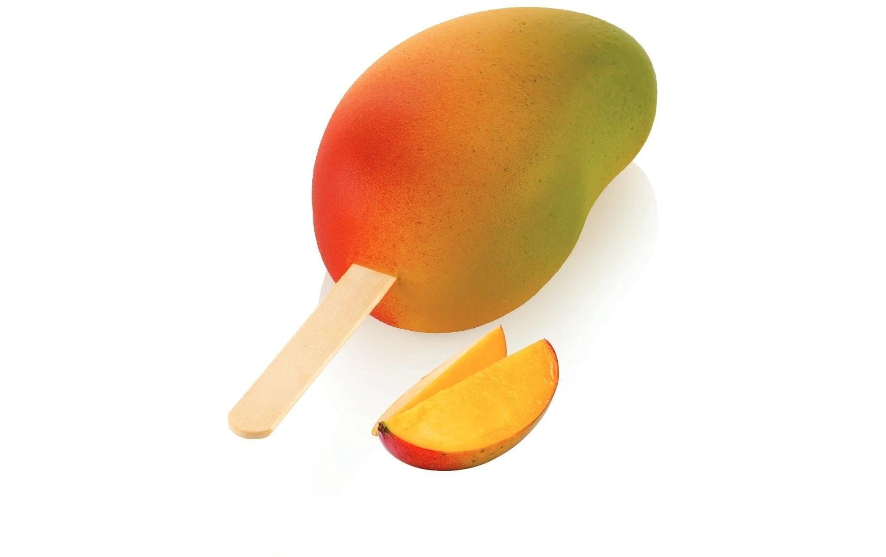   Silikonform »Silikomart für Eis Mango« Silikon-Eisbereiter-Set in Mango-Form mit Tablett und Stielen