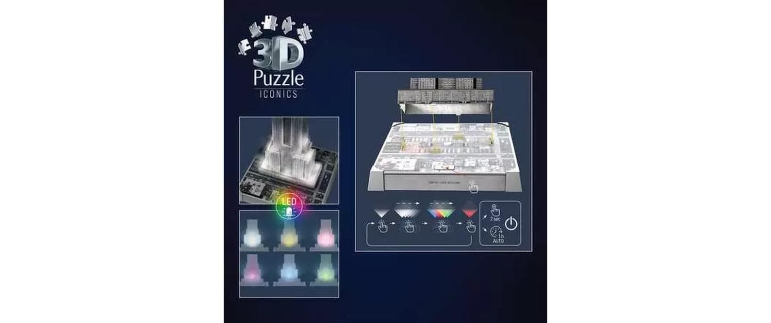 Ravensburger Puzzle 3D »Iconics Empire State Building Light« 3D-Effekt