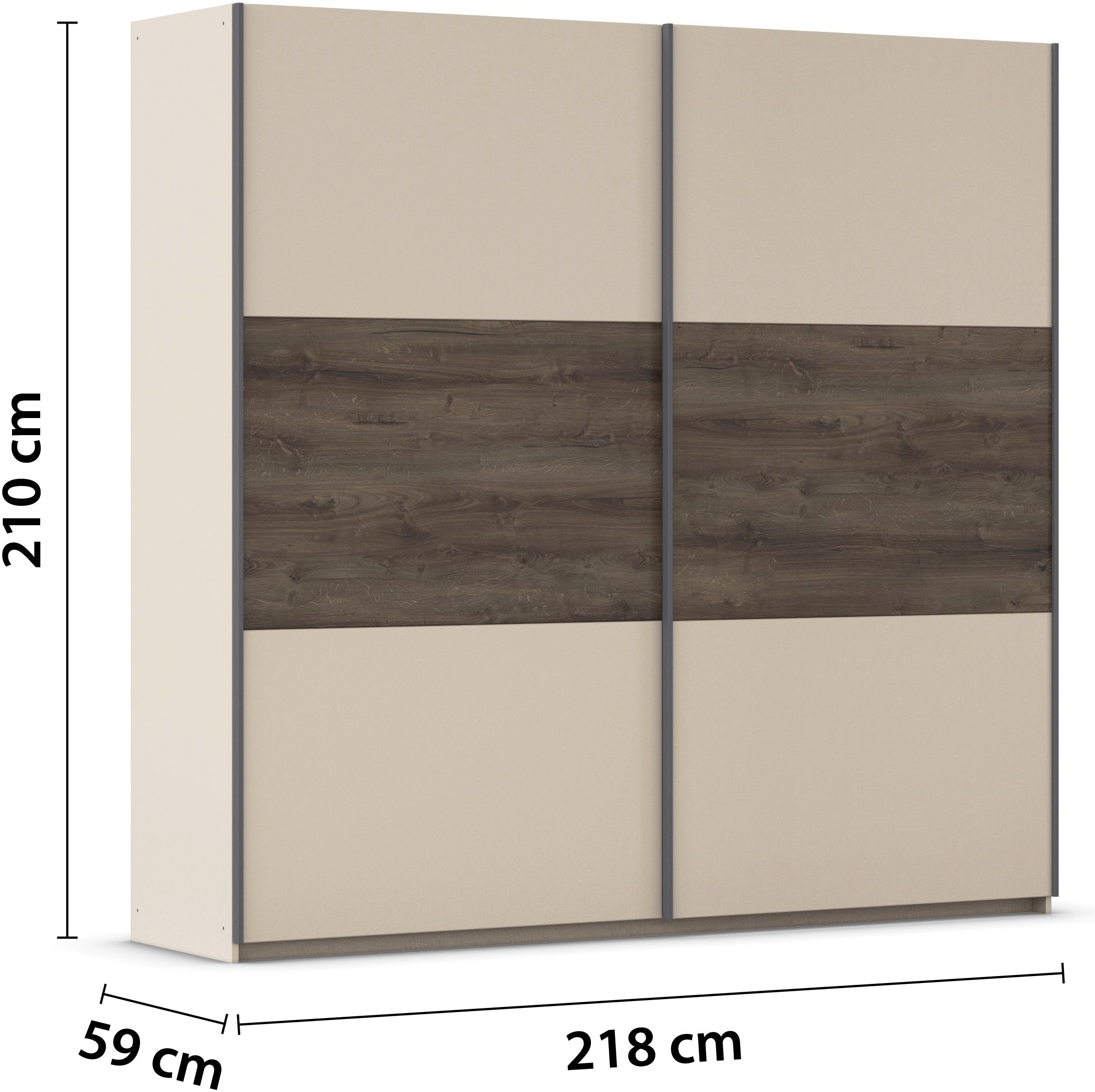 rauch »Kleiderschrank Schrank Garderobe Schlafzimmerschrank SAJO« in 2 Breiten (218, 261 cm) optional mit Spiegel MADE IN GERMANY